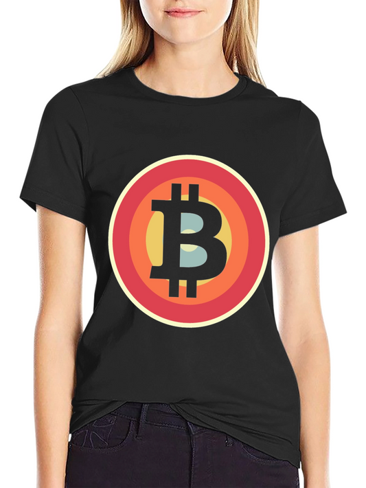 Bitcoin Retro Style T-Shirt - Black Crypto Tee
