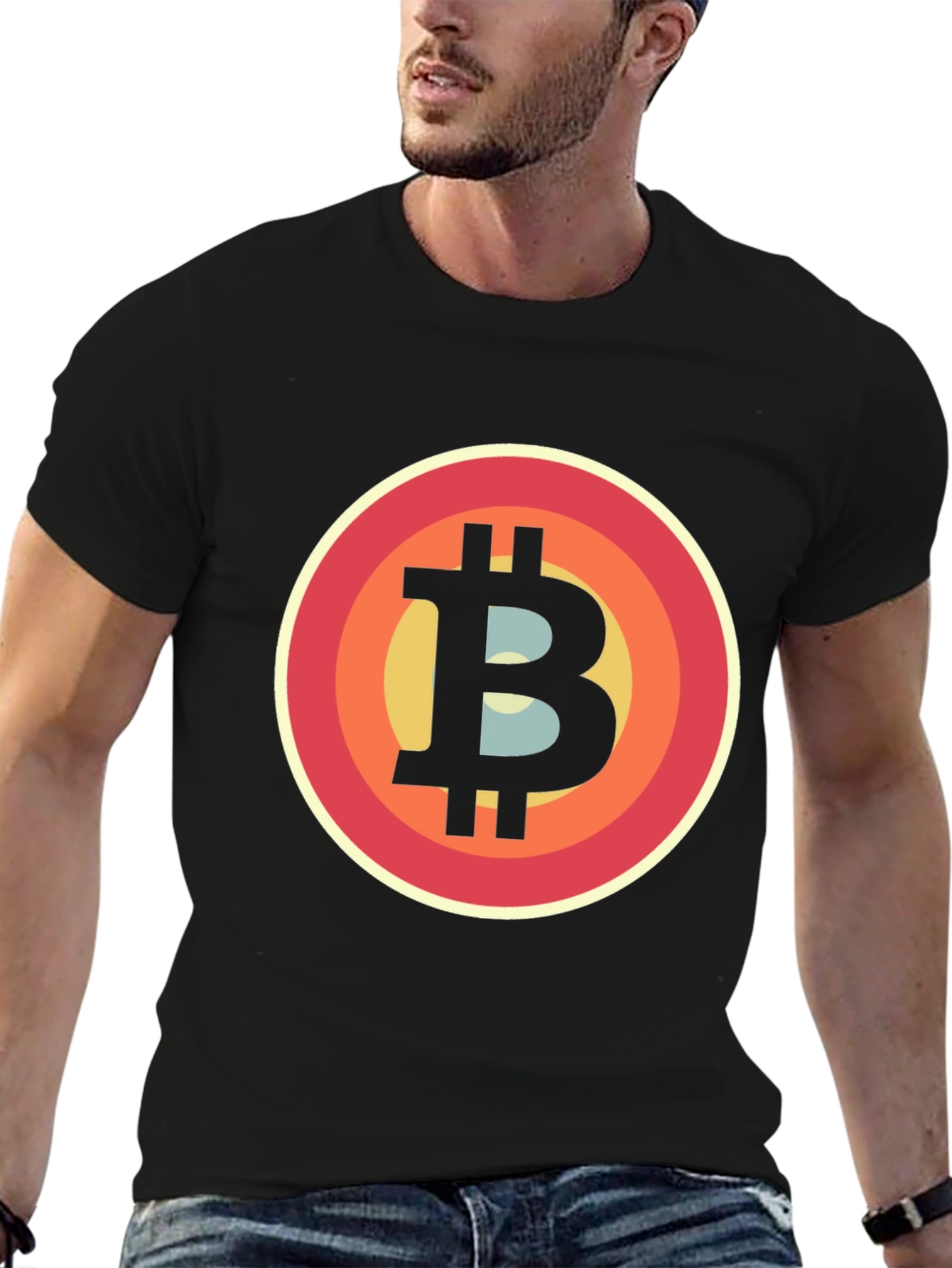 Bitcoin Retro Style T-Shirt - Black Crypto Tee