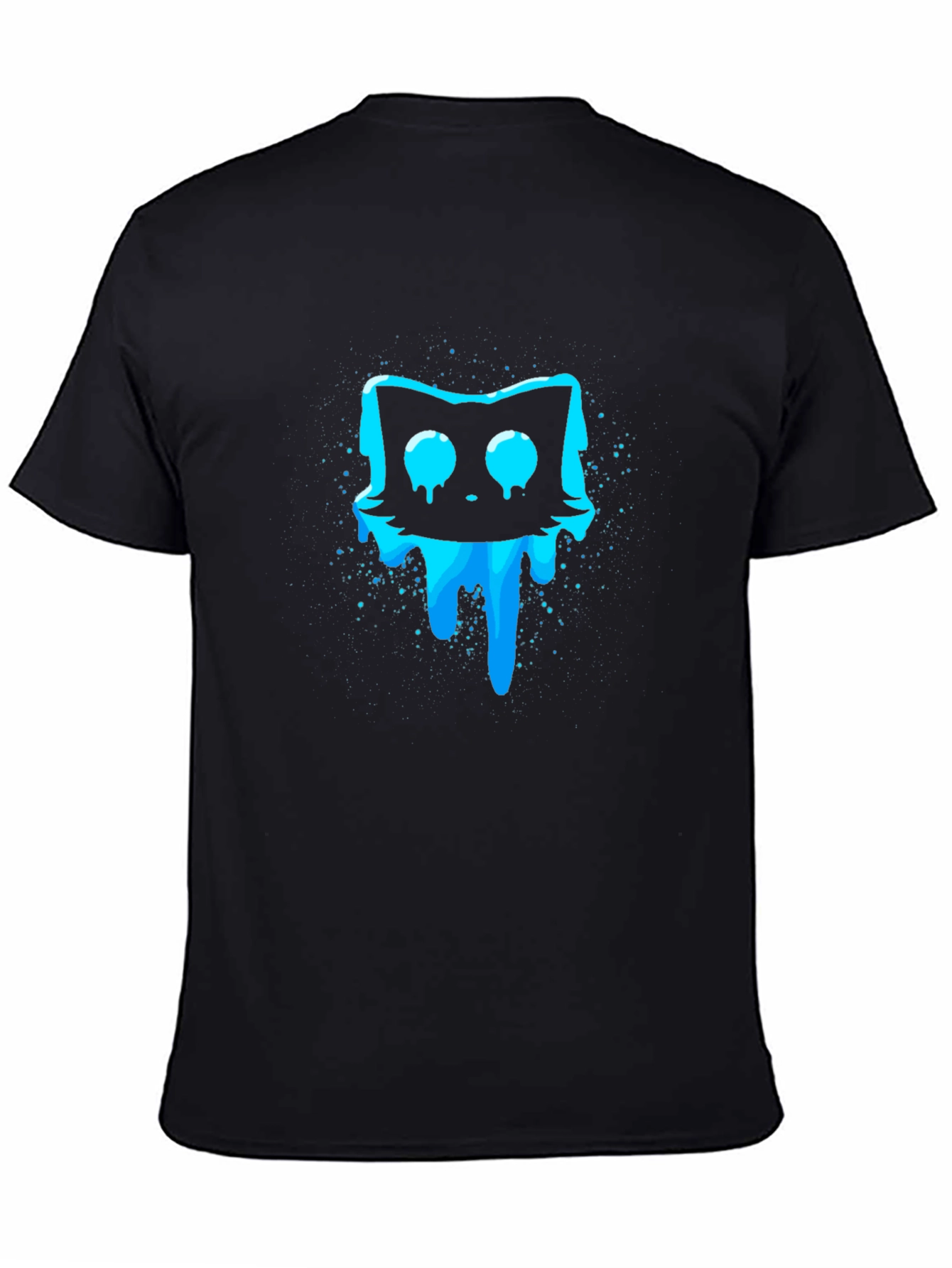 Meltdown Cat Graphic T-Shirt - Black