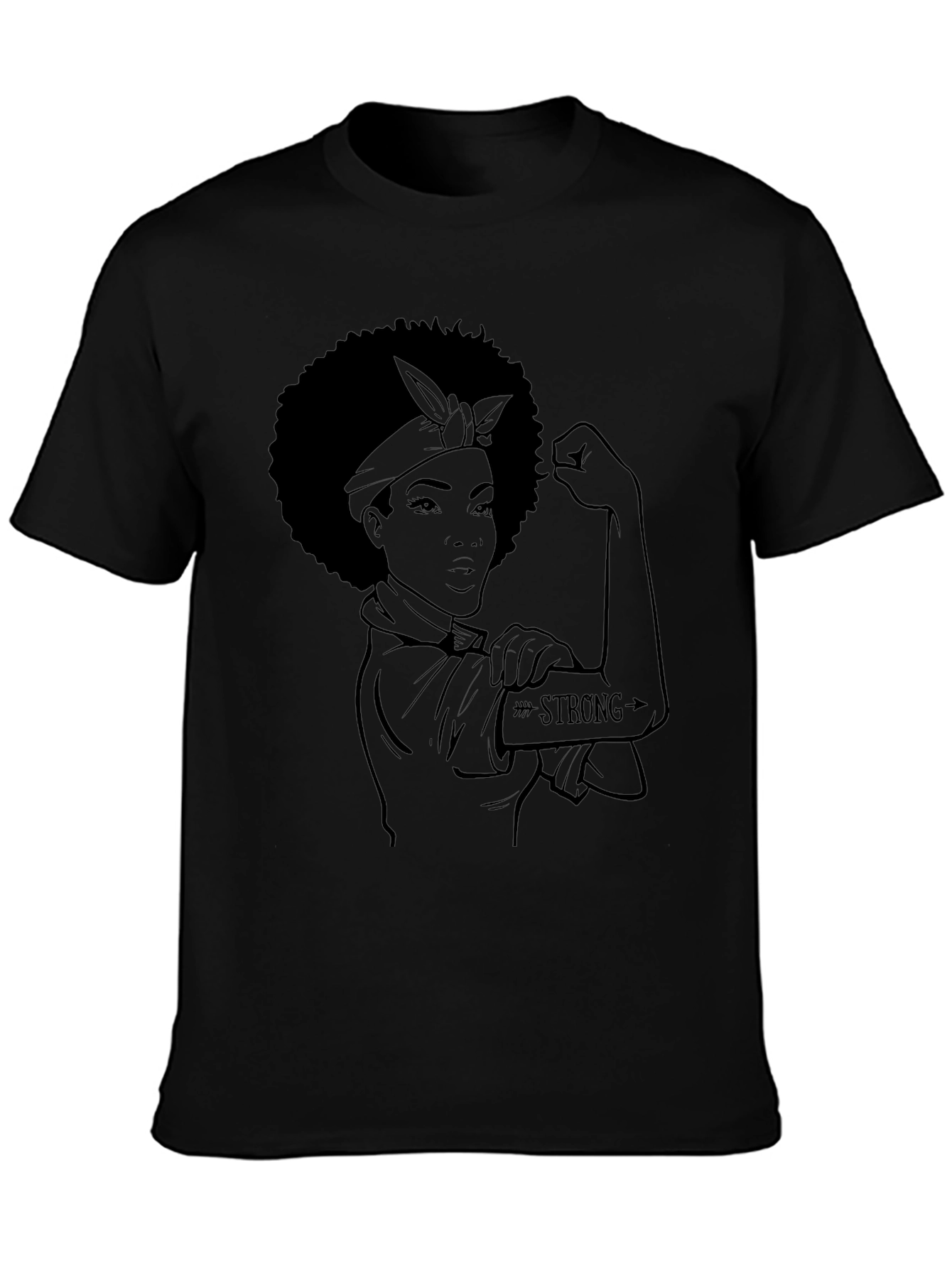 Empowered Woman Graphic Tee - Black