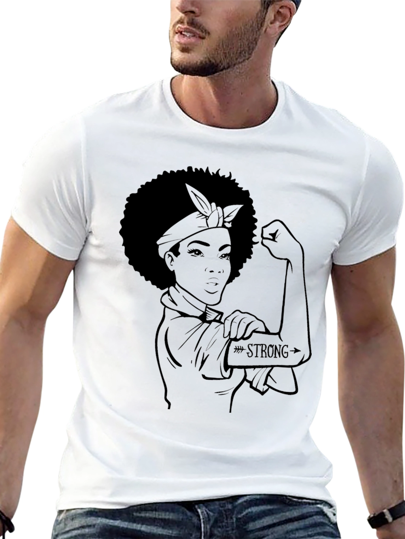 Empowered Woman Graphic Tee - Black