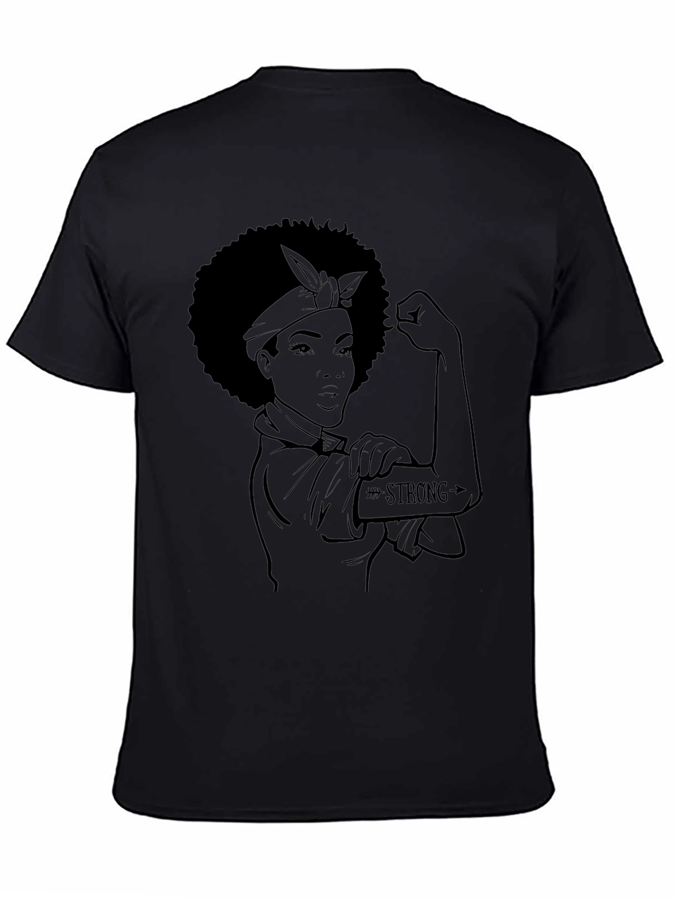 Empowered Woman Graphic Tee - Black