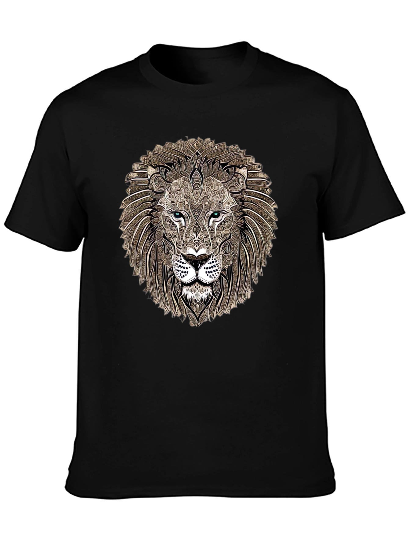 Lion Head Graphic Print T-Shirt