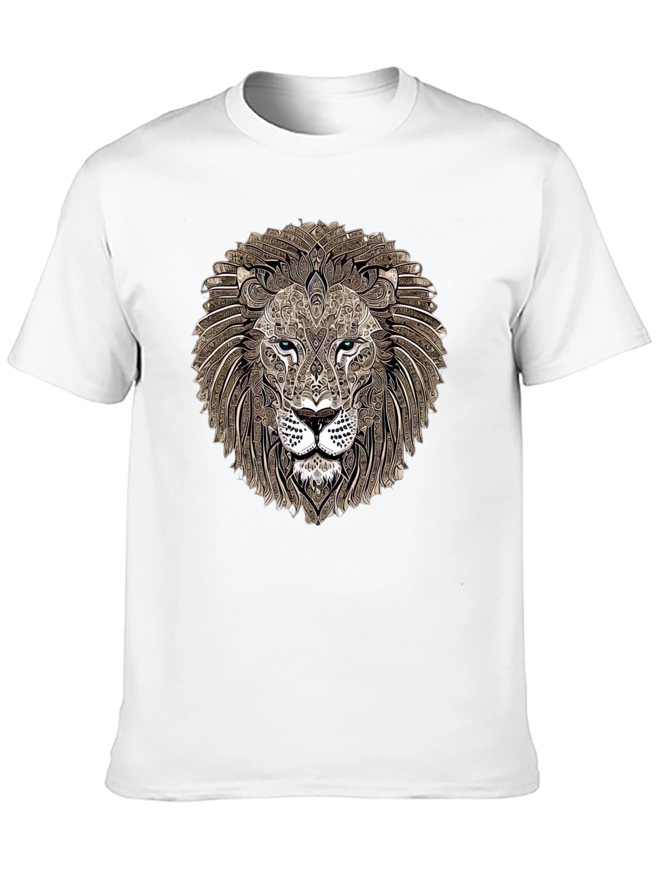 Lion Head Graphic Print T-Shirt