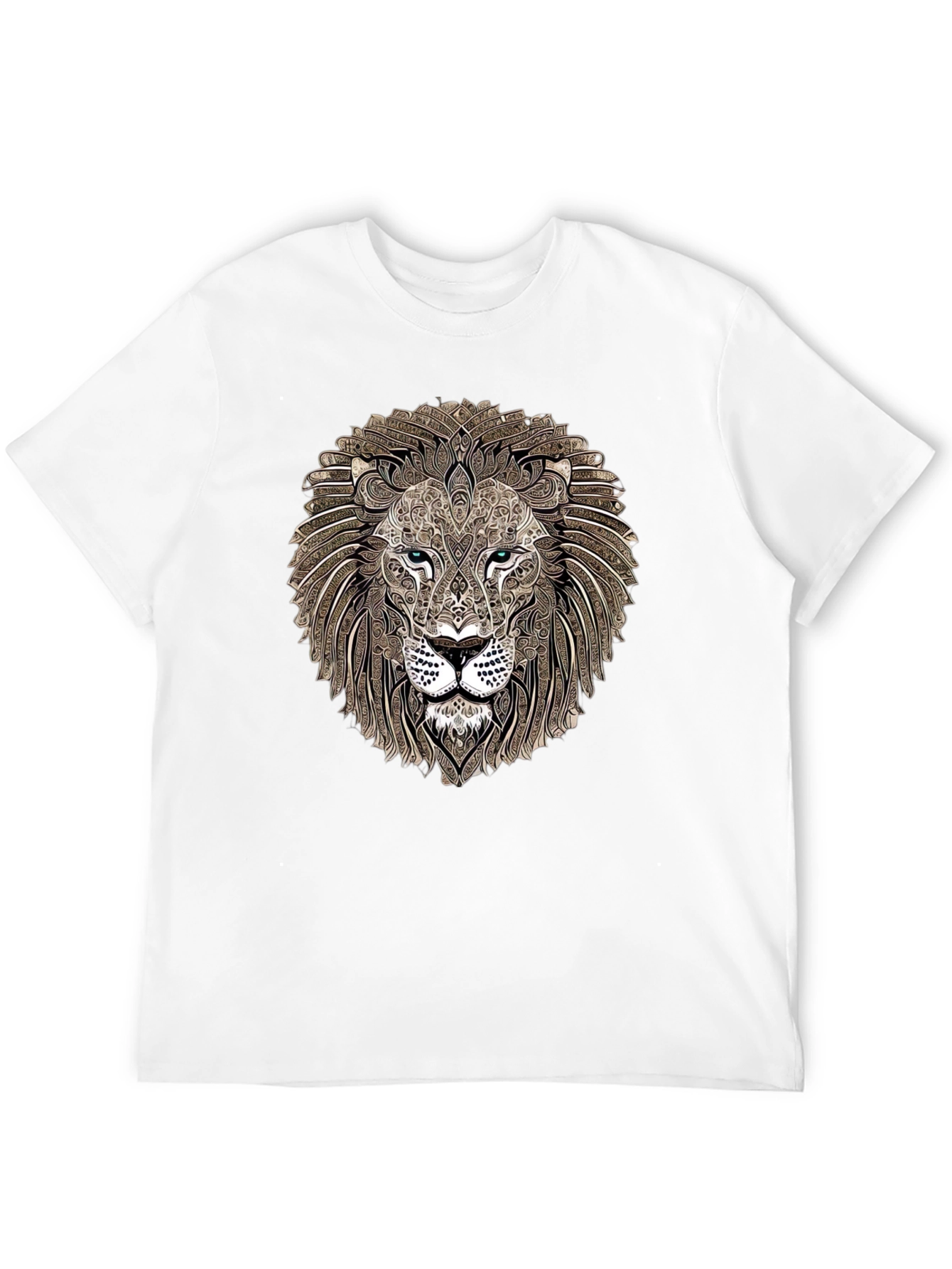 Lion Head Graphic Print T-Shirt