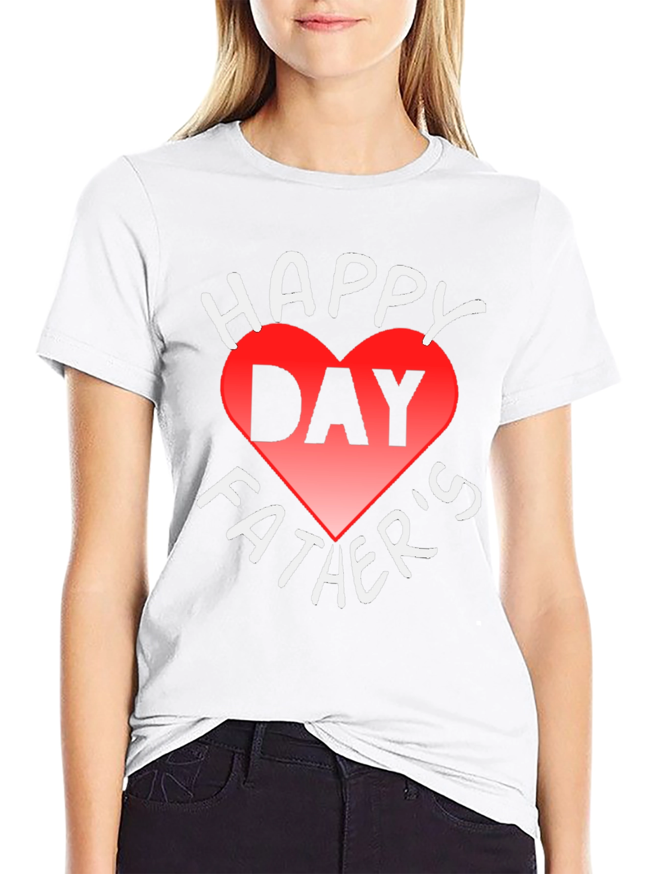 Happy Fathers Day Heart Graphic T-Shirt