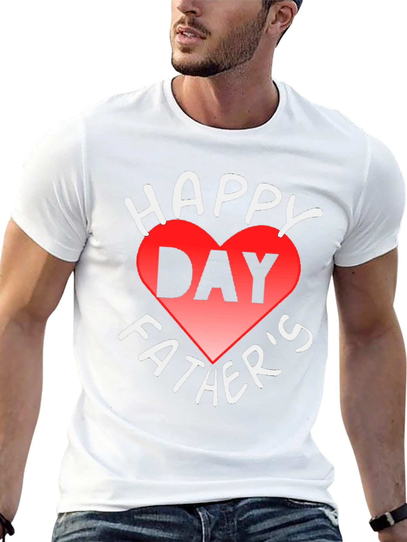 Happy Fathers Day Heart Graphic T-Shirt