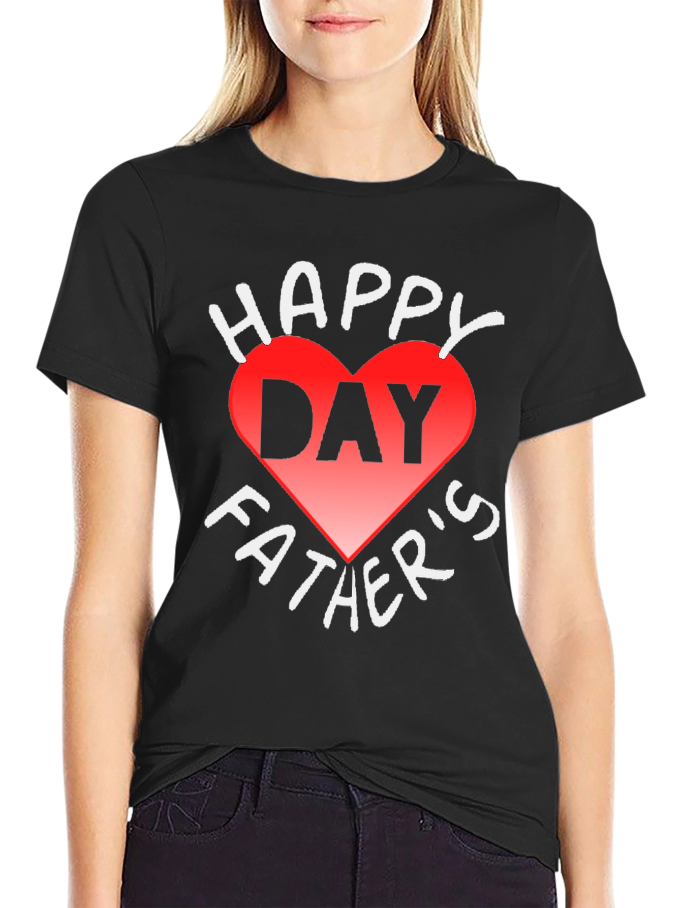 Happy Fathers Day Heart Graphic T-Shirt