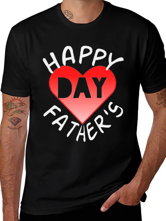Happy Fathers Day Heart Graphic T-Shirt