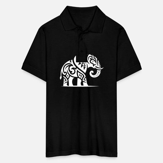 Elegant Tattoo Elephant With Large Tusks