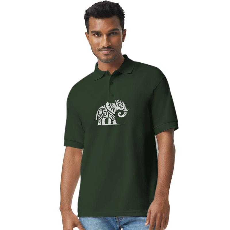 Elegant Tattoo Elephant With Large Tusks