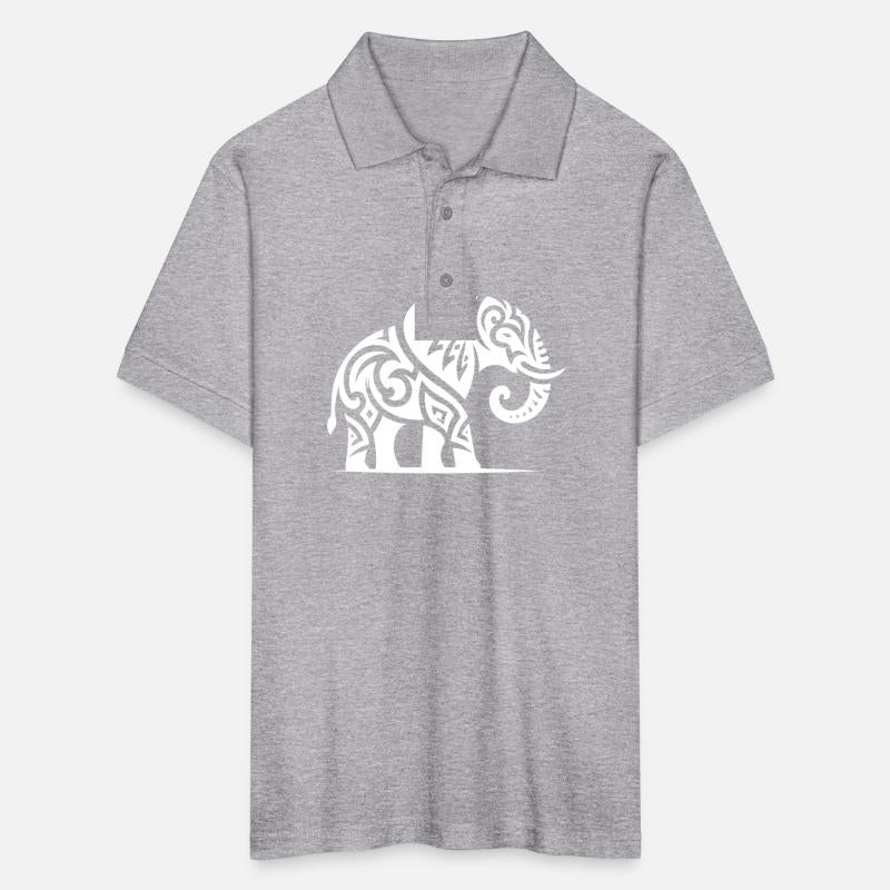 Elegant Tattoo Elephant With Large Tusks