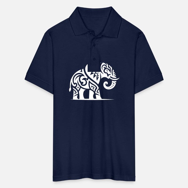 Elegant Tattoo Elephant With Large Tusks