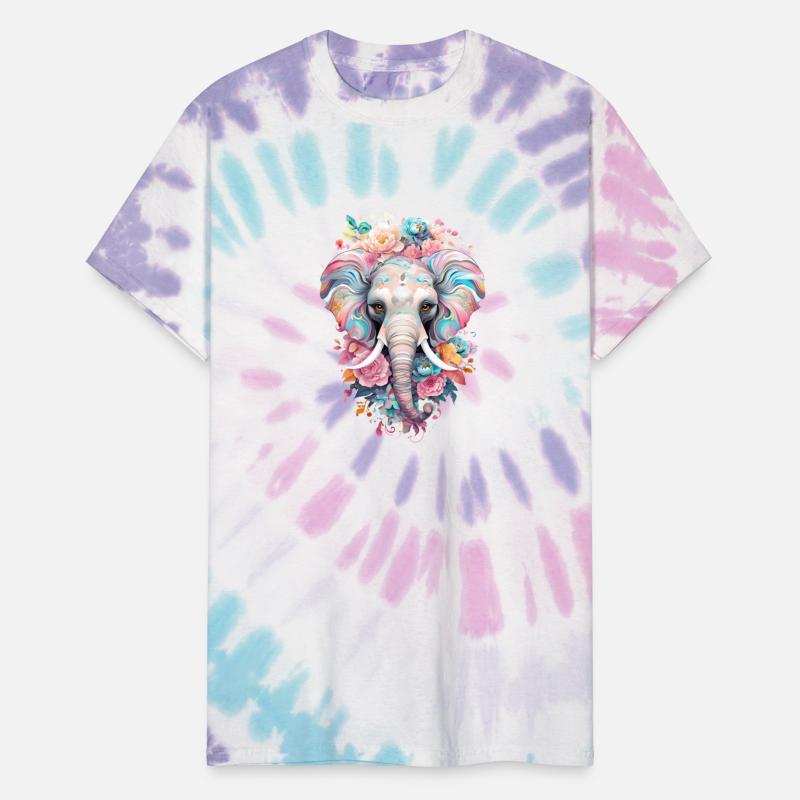 Elephant Face and Flowers