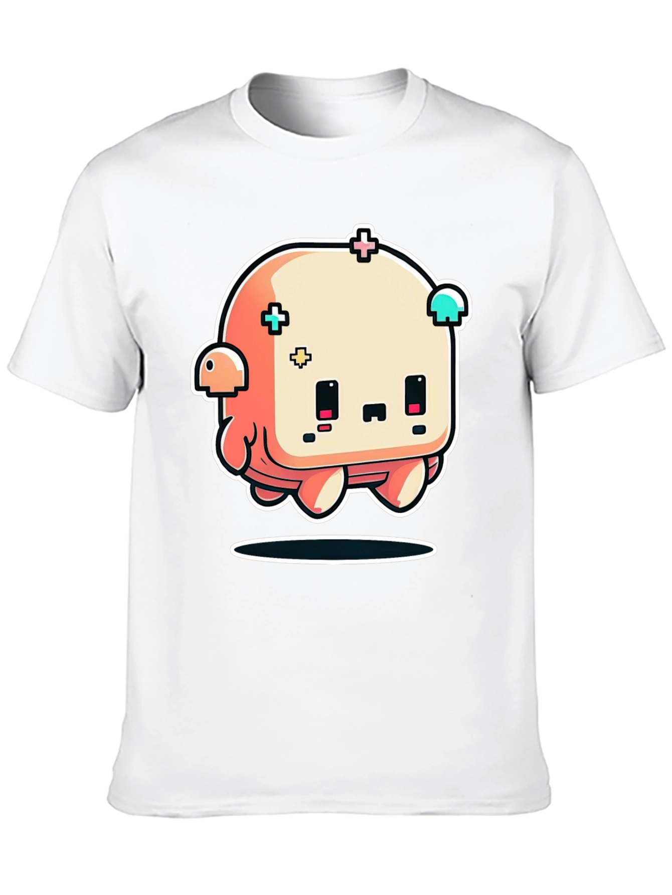 Cute Cartoon Character Black T-Shirt
