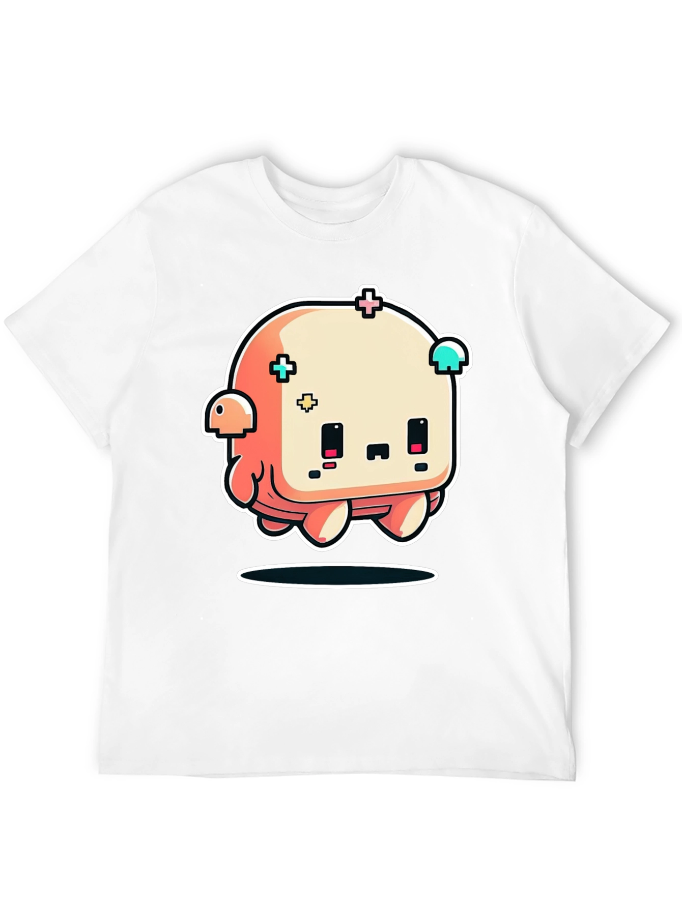 Cute Cartoon Character Black T-Shirt