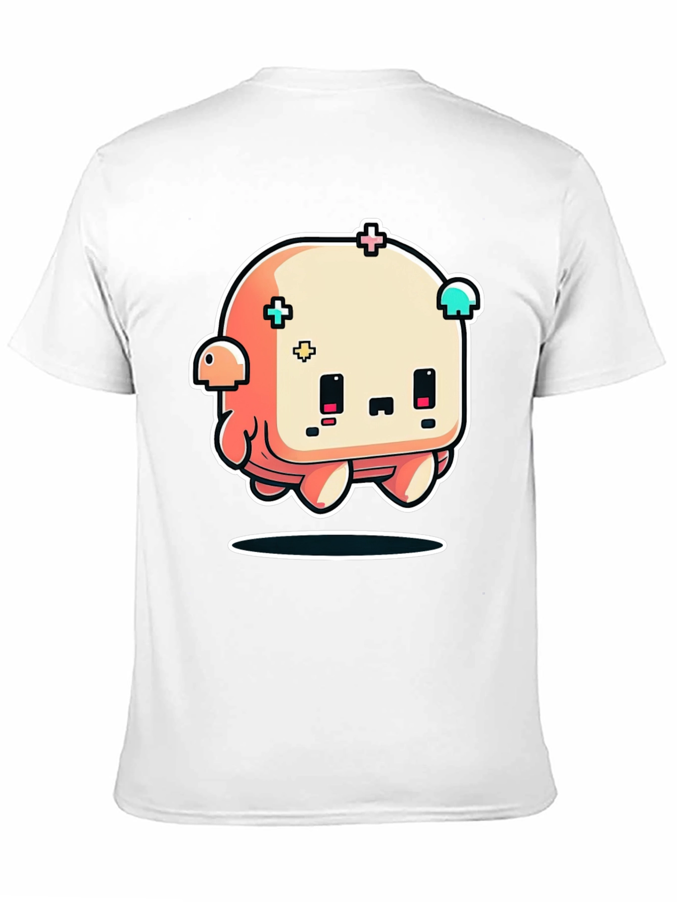 Cute Cartoon Character Black T-Shirt