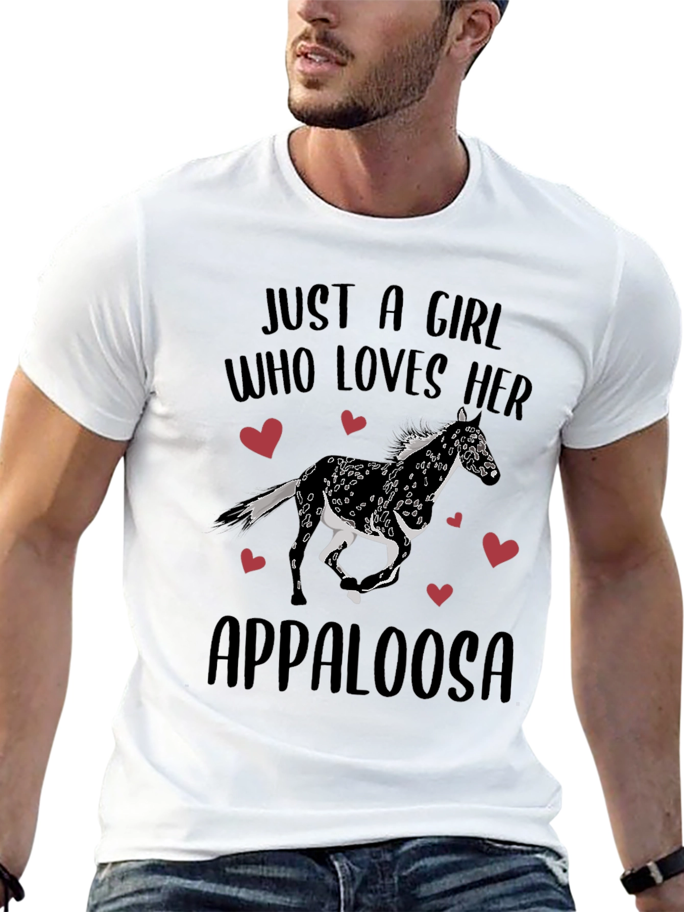 Just A Girl Who Loves Her Appaloosa Black T-Shirt