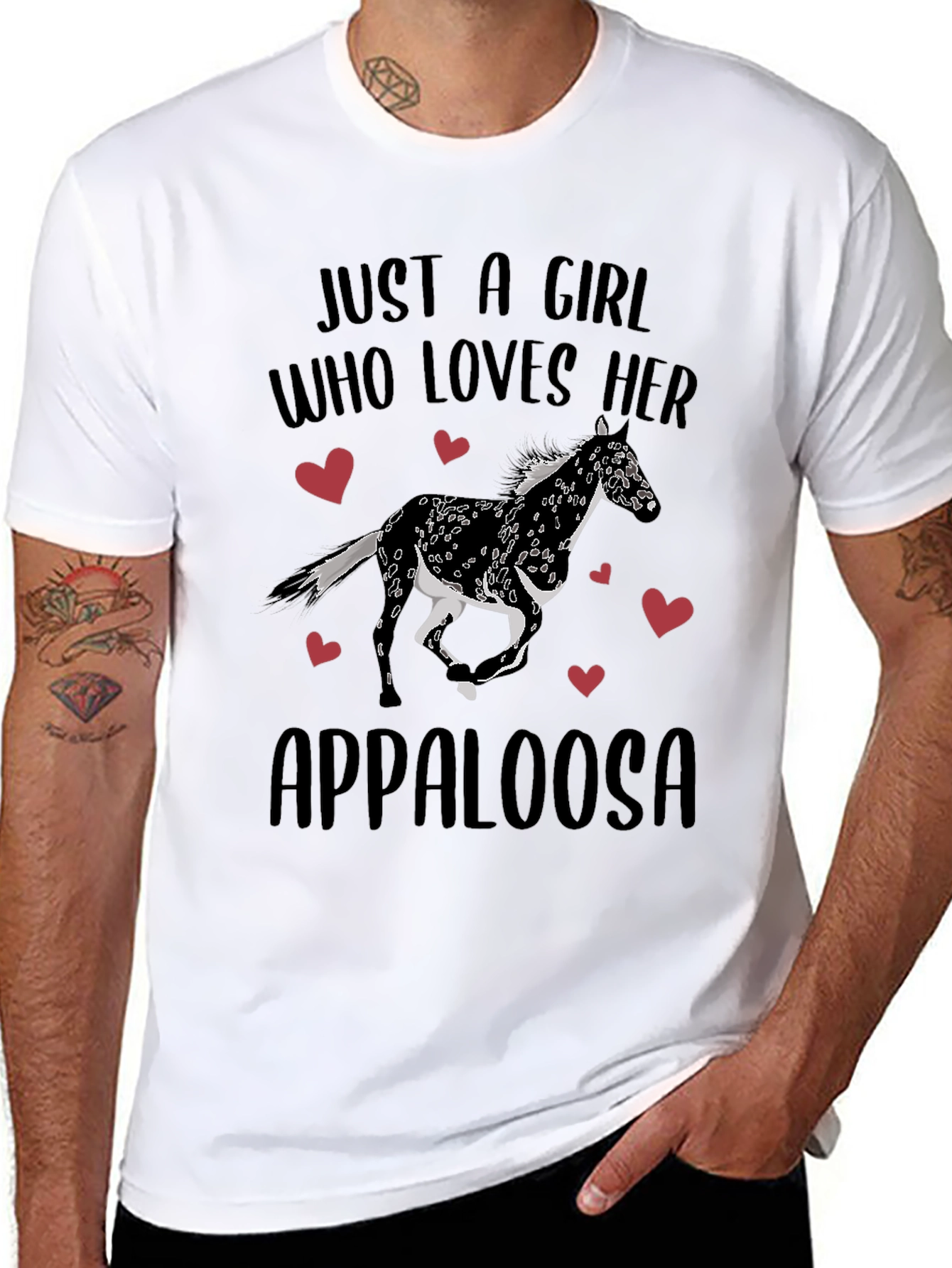 Just A Girl Who Loves Her Appaloosa Black T-Shirt