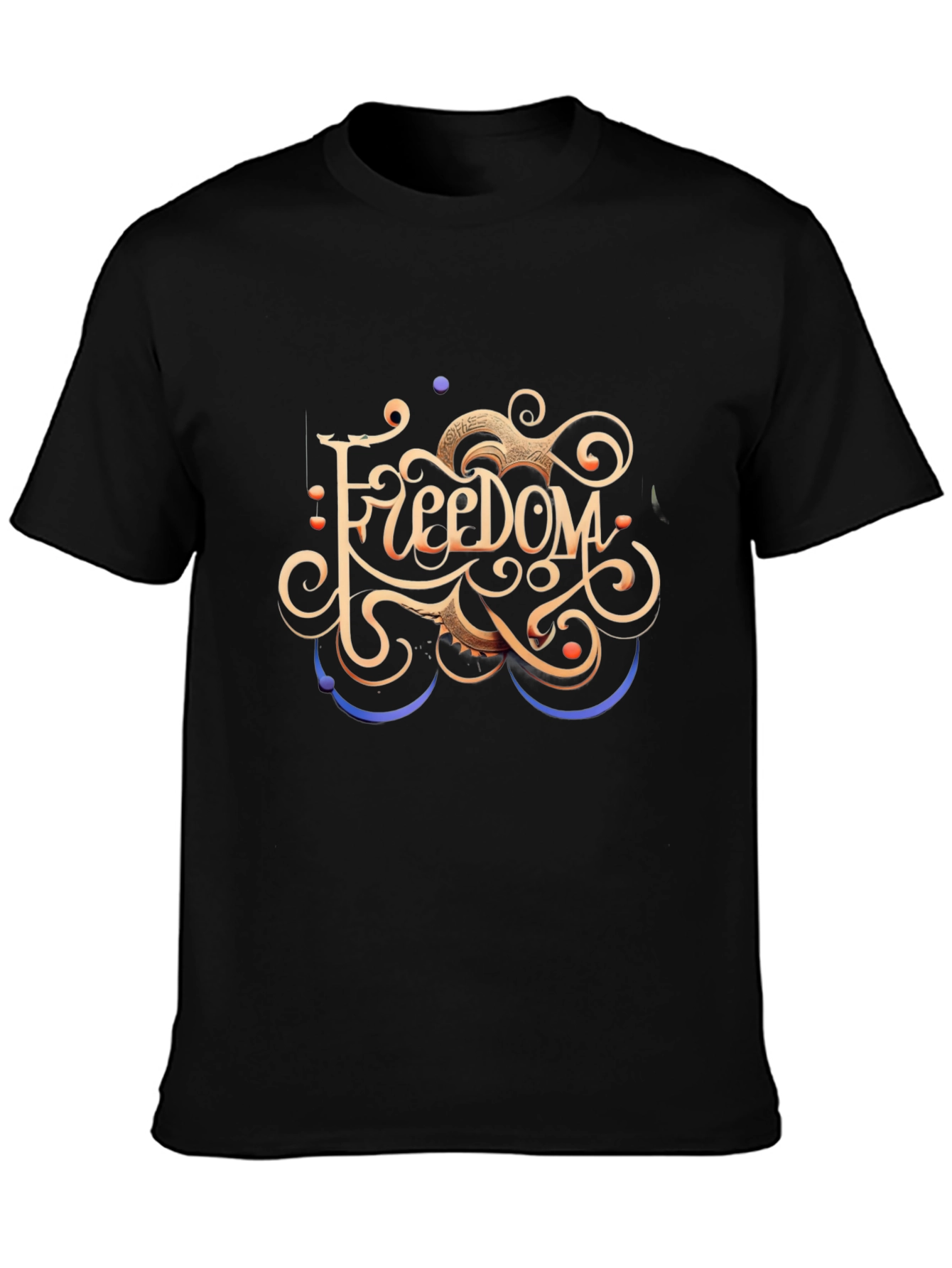 Freedom Graphic Black T-Shirt