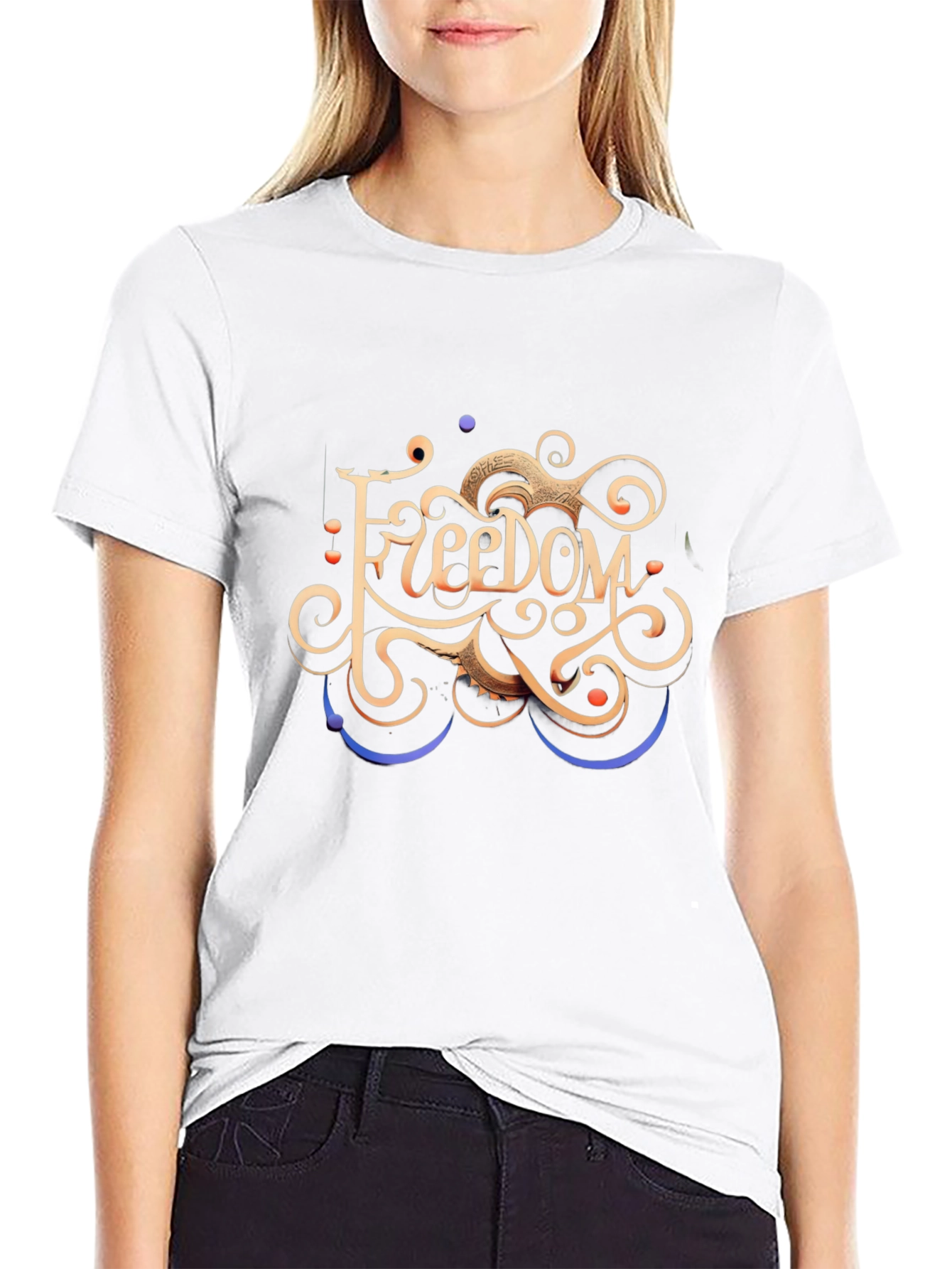 Freedom Graphic Black T-Shirt