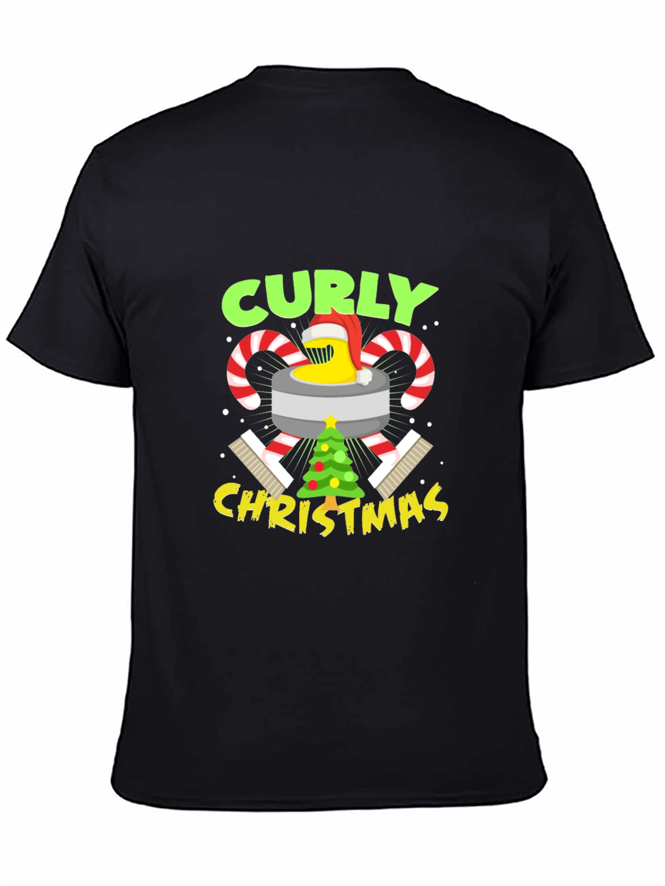 Curly Christmas T-Shirt Holiday Graphic Tee