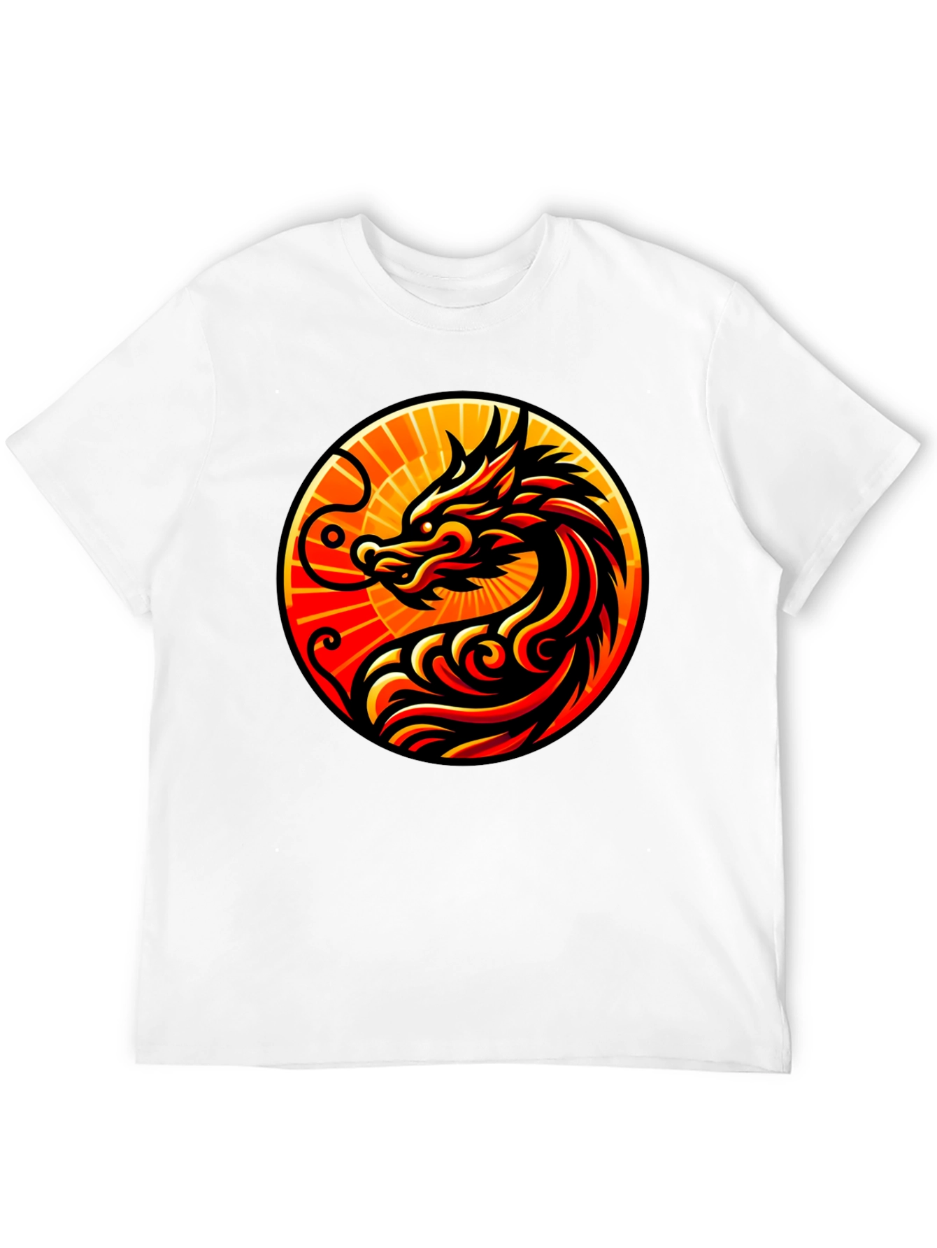 Dragon Circle Graphic Tee - Bold Style