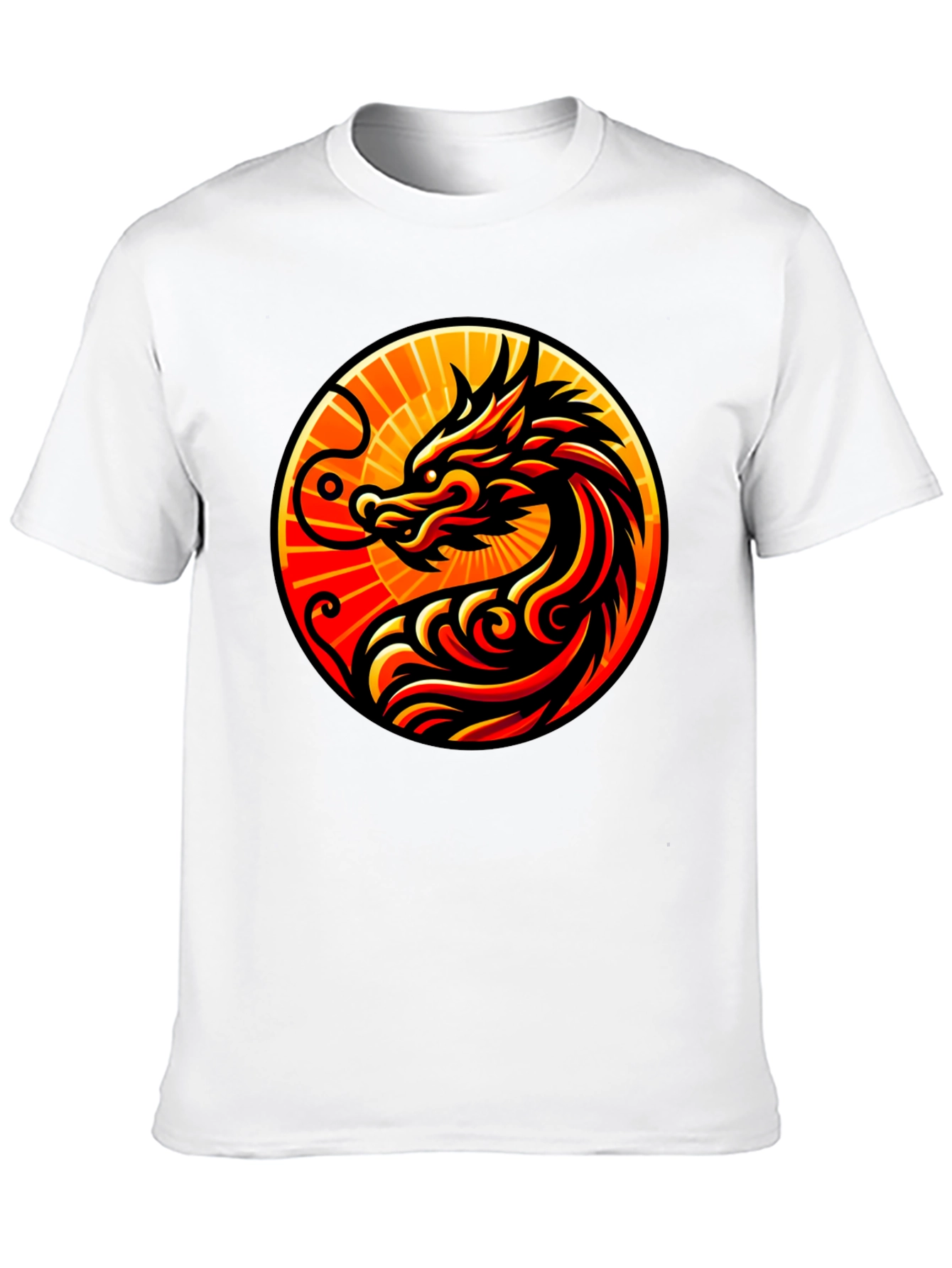 Dragon Circle Graphic Tee - Bold Style
