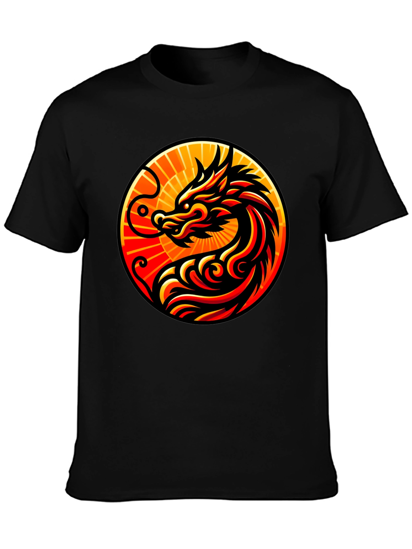 Dragon Circle Graphic Tee - Bold Style