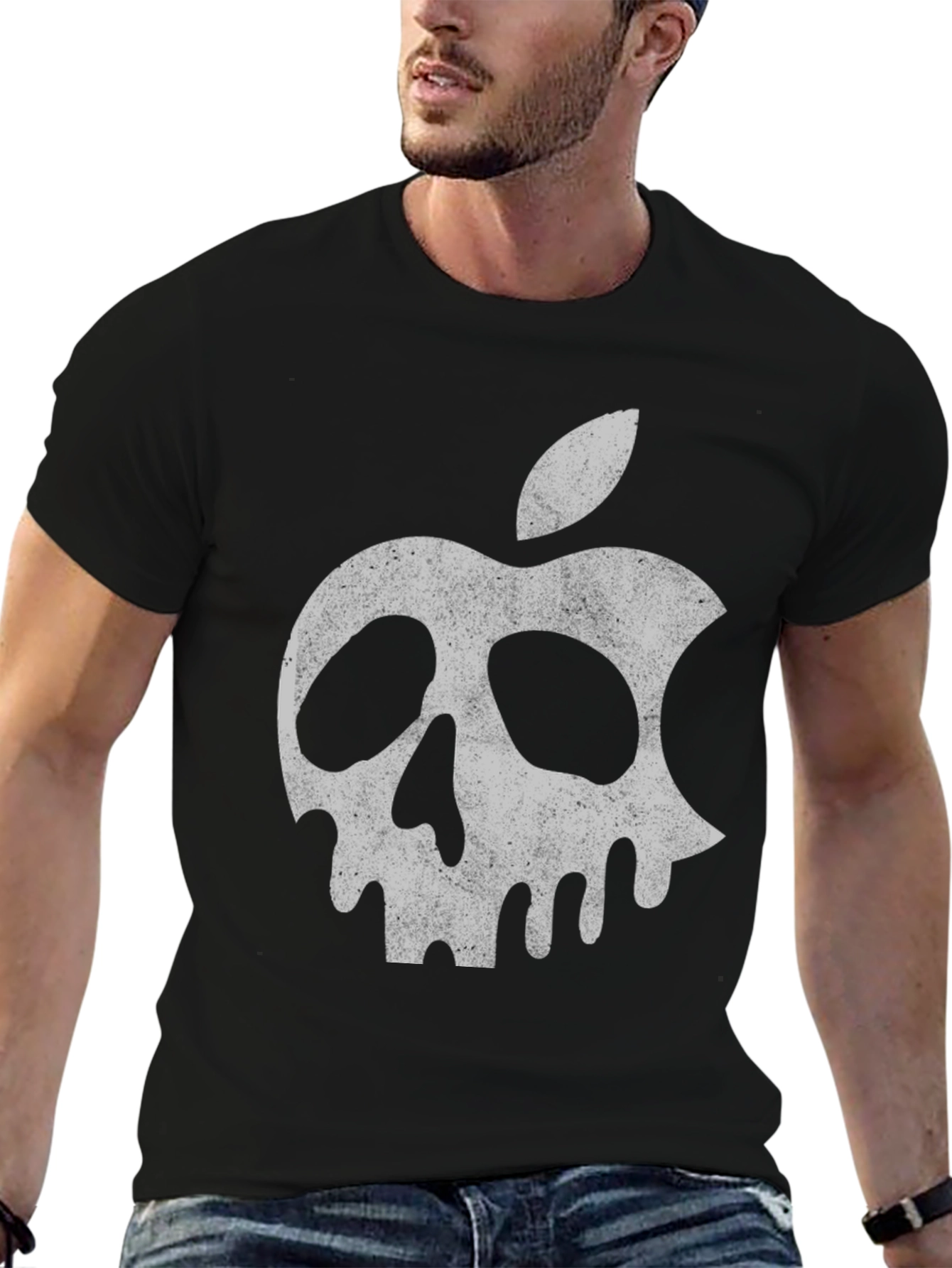 Skull Apple Graphic Tee - Mens Black T-Shirt