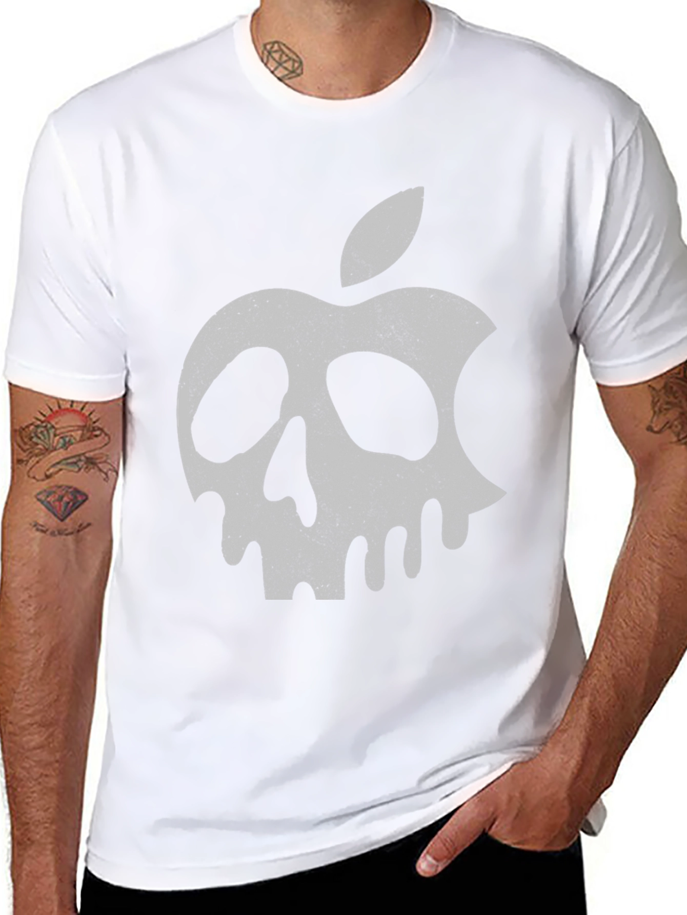 Skull Apple Graphic Tee - Mens Black T-Shirt