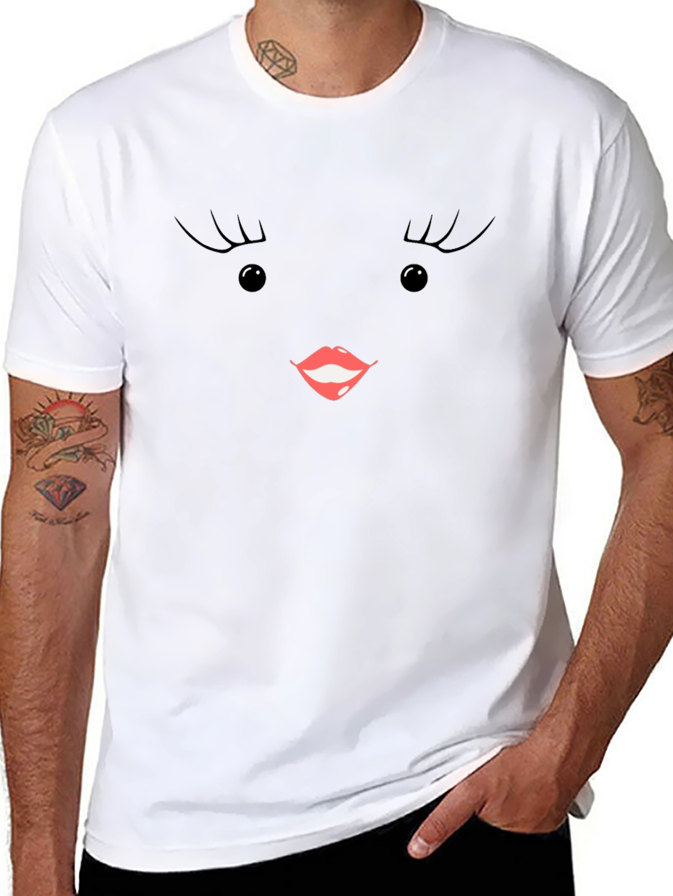 Funny Face Graphic Print T-Shirt