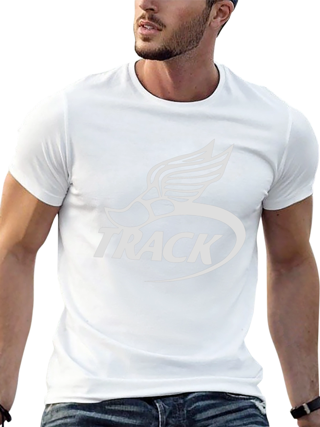 Track and Field Inspired Graphic Tee - Athletic Design
