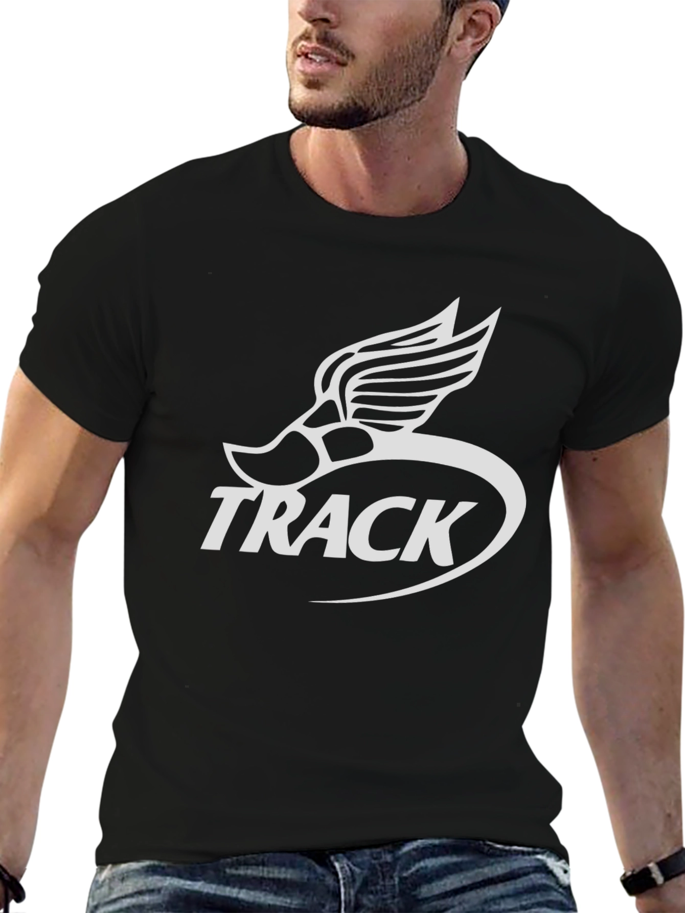 Track and Field Inspired Graphic Tee - Athletic Design