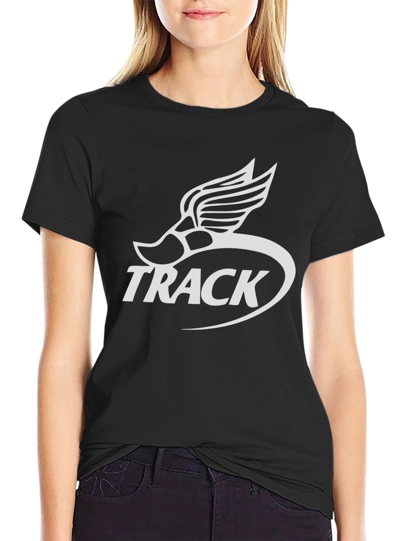 Track and Field Inspired Graphic Tee - Athletic Design