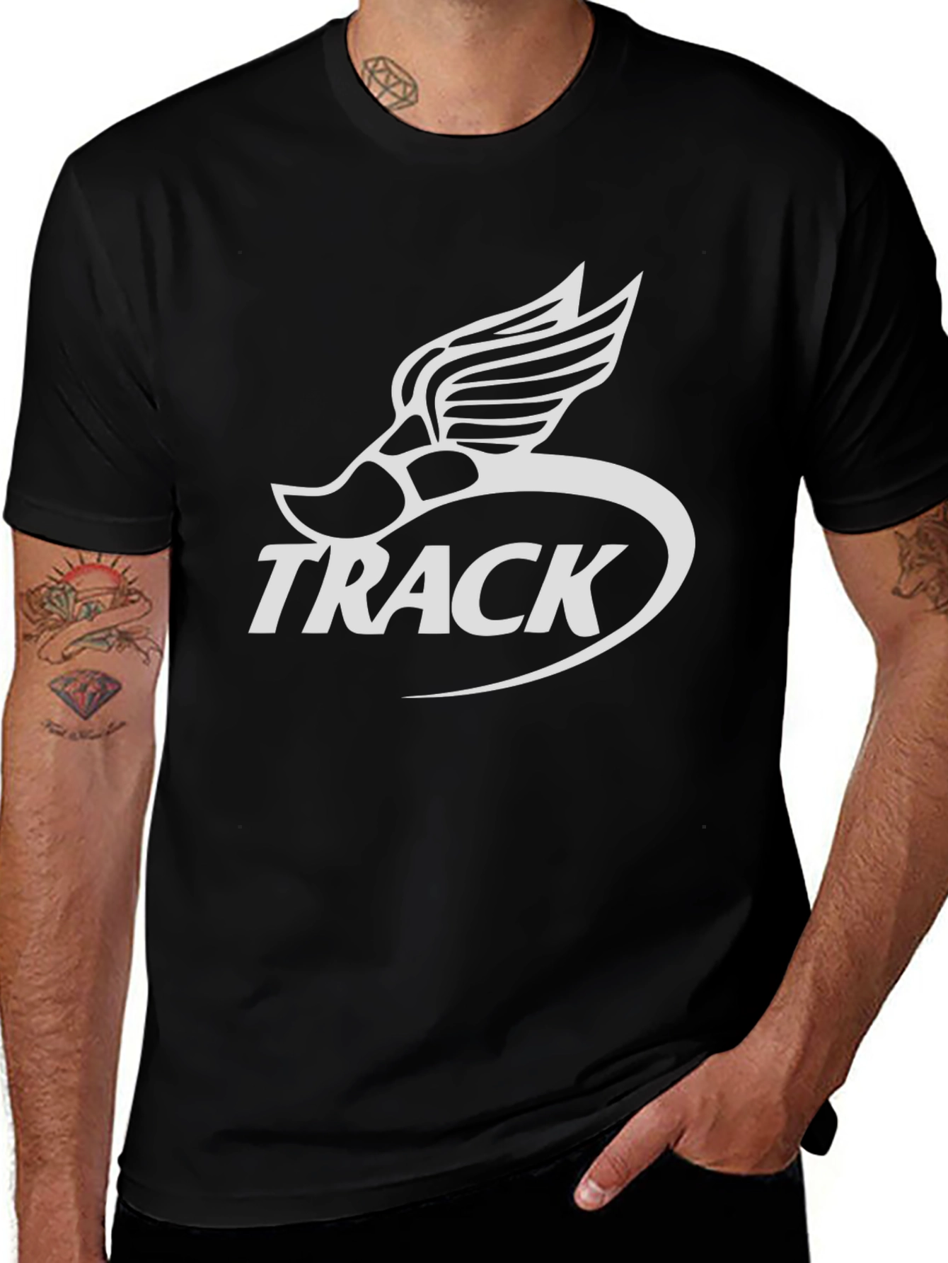Track and Field Inspired Graphic Tee - Athletic Design