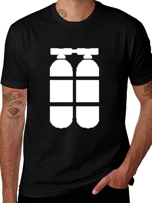 Divers Double Tank Graphic Tee - Black