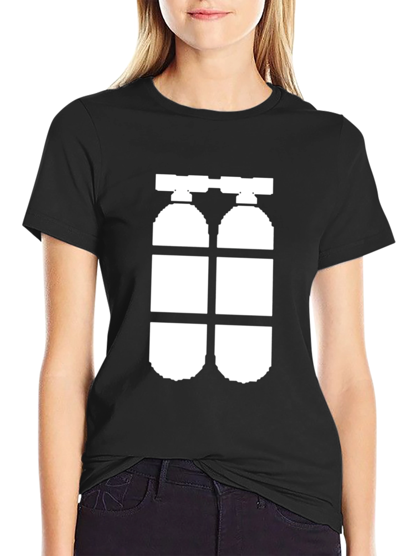 Divers Double Tank Graphic Tee - Black