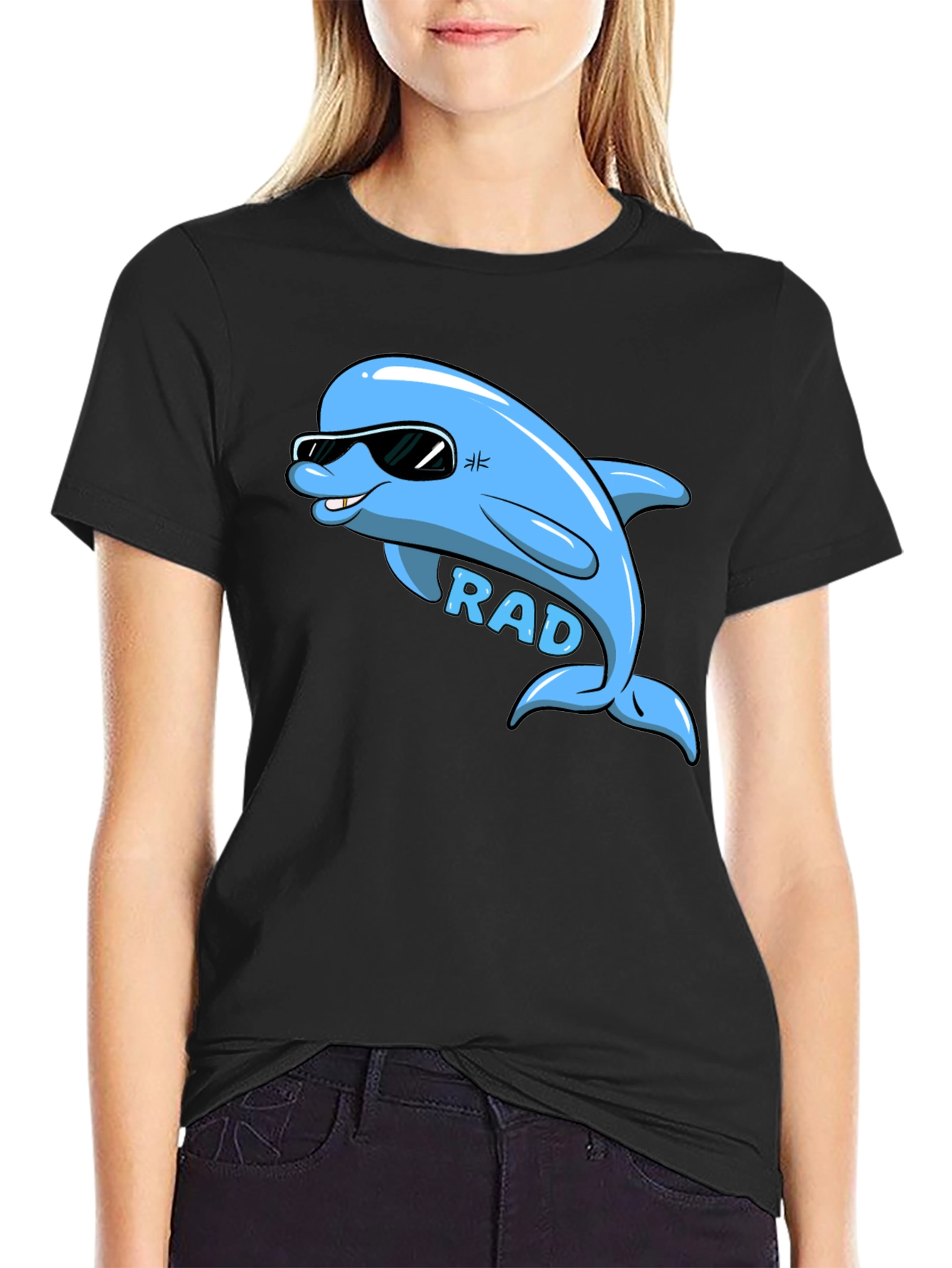 Rad Dolphin Graphic T-Shirt - Cool Cartoon Tee