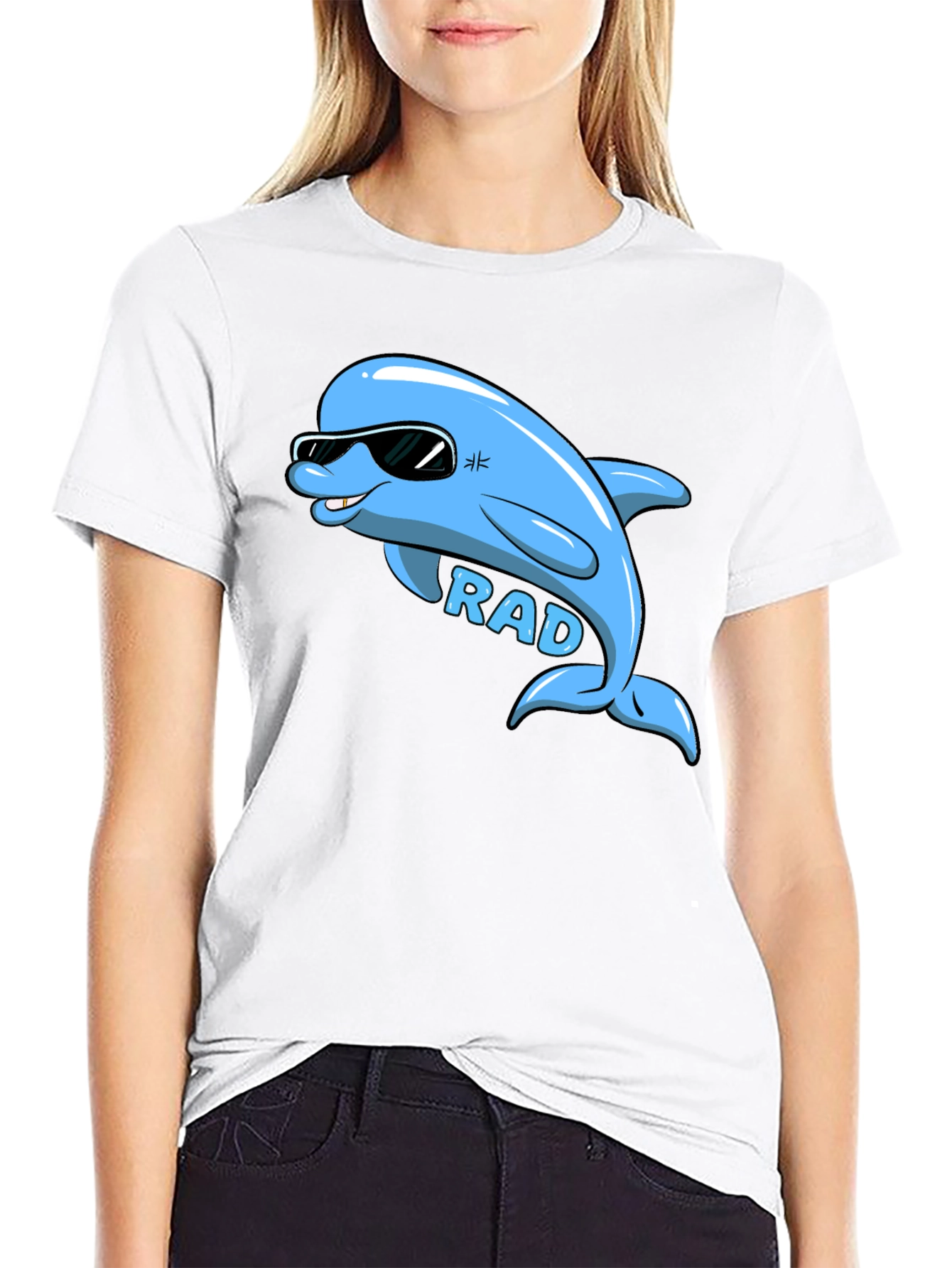 Rad Dolphin Graphic T-Shirt - Cool Cartoon Tee