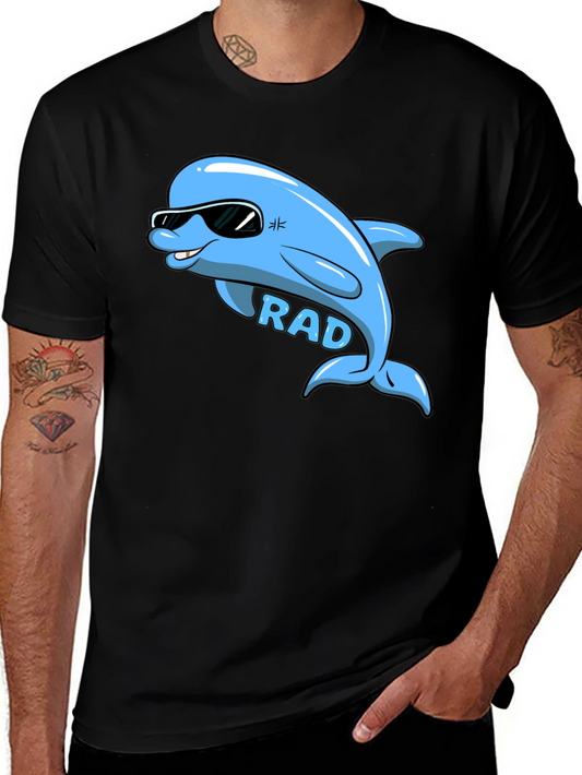 Rad Dolphin Graphic T-Shirt - Cool Cartoon Tee