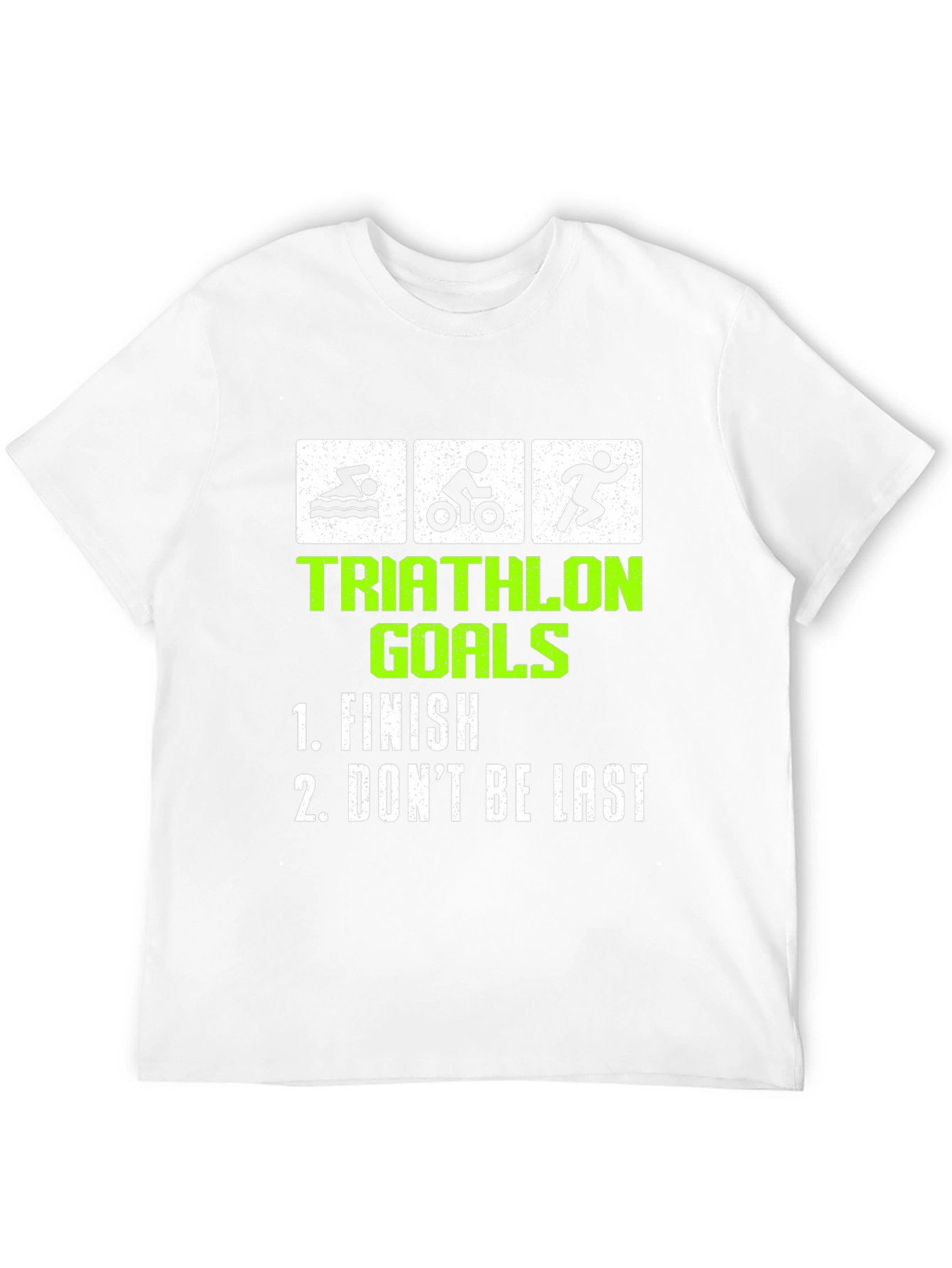 Triathlon Goals T-Shirt - Funny Finish Line Tee