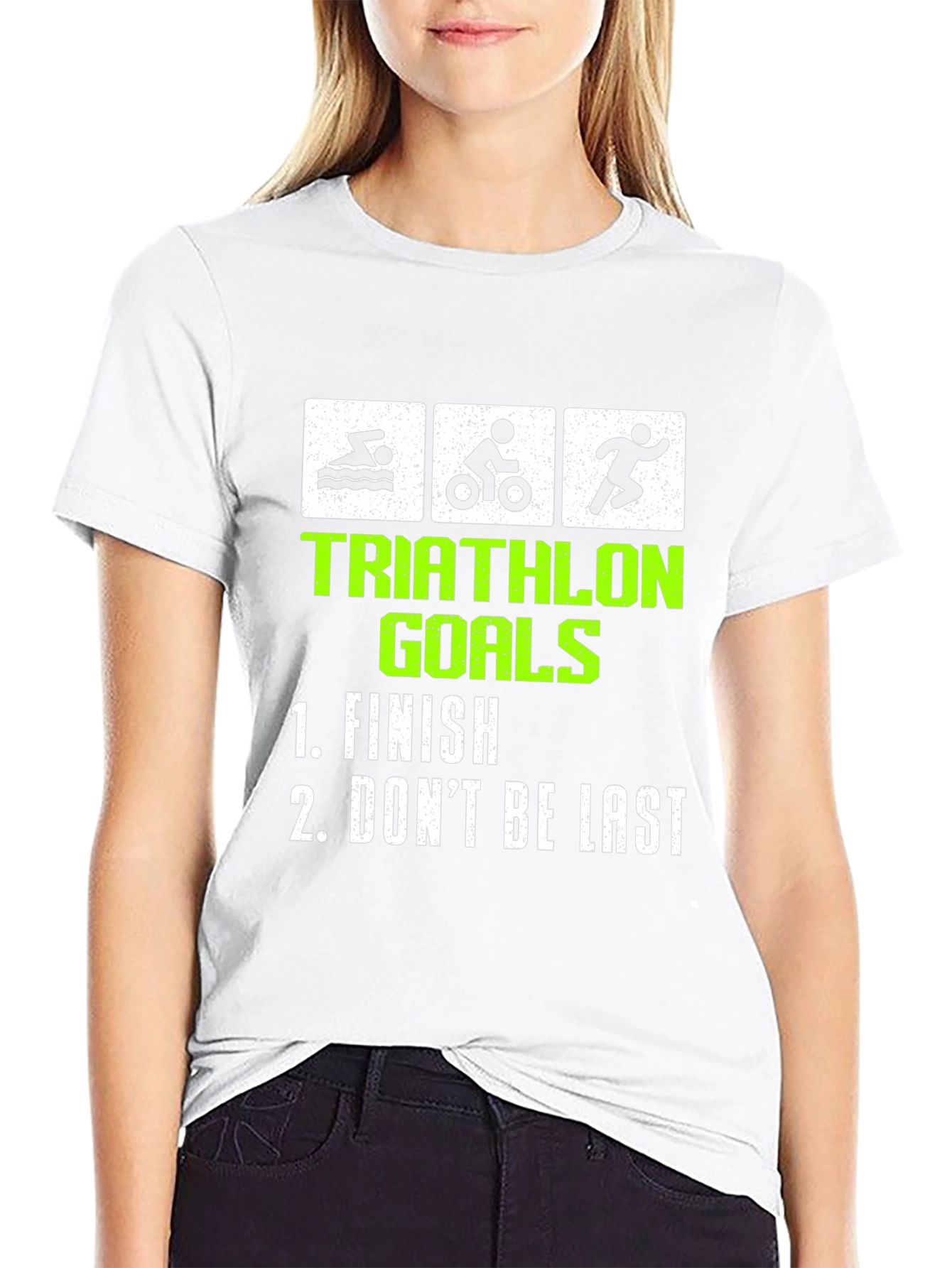 Triathlon Goals T-Shirt - Funny Finish Line Tee