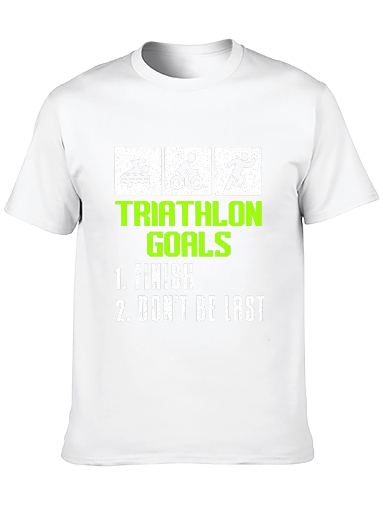 Triathlon Goals T-Shirt - Funny Finish Line Tee