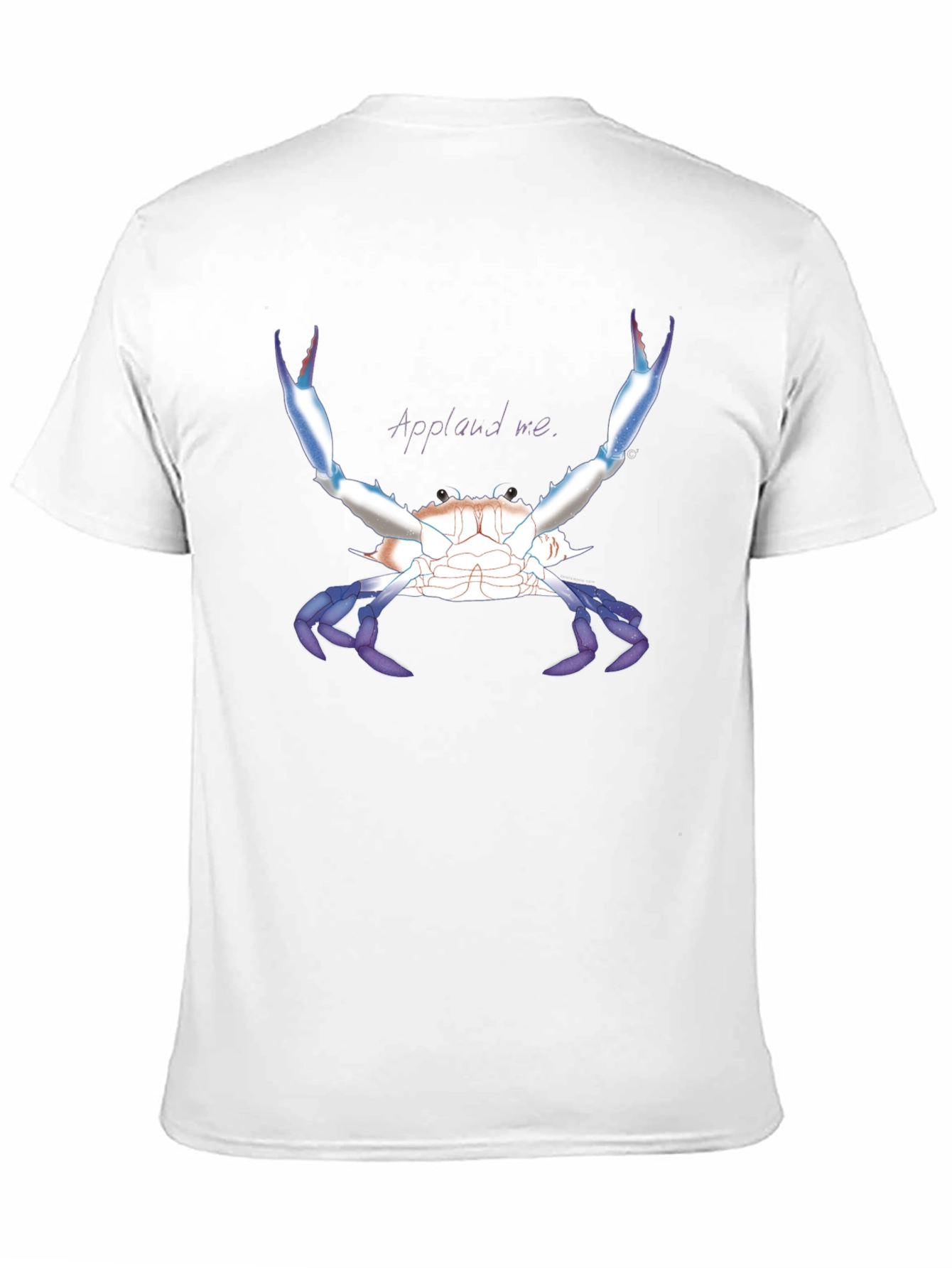 Applaud Me Crab Graphic Tee - Black Unisex T-Shirt