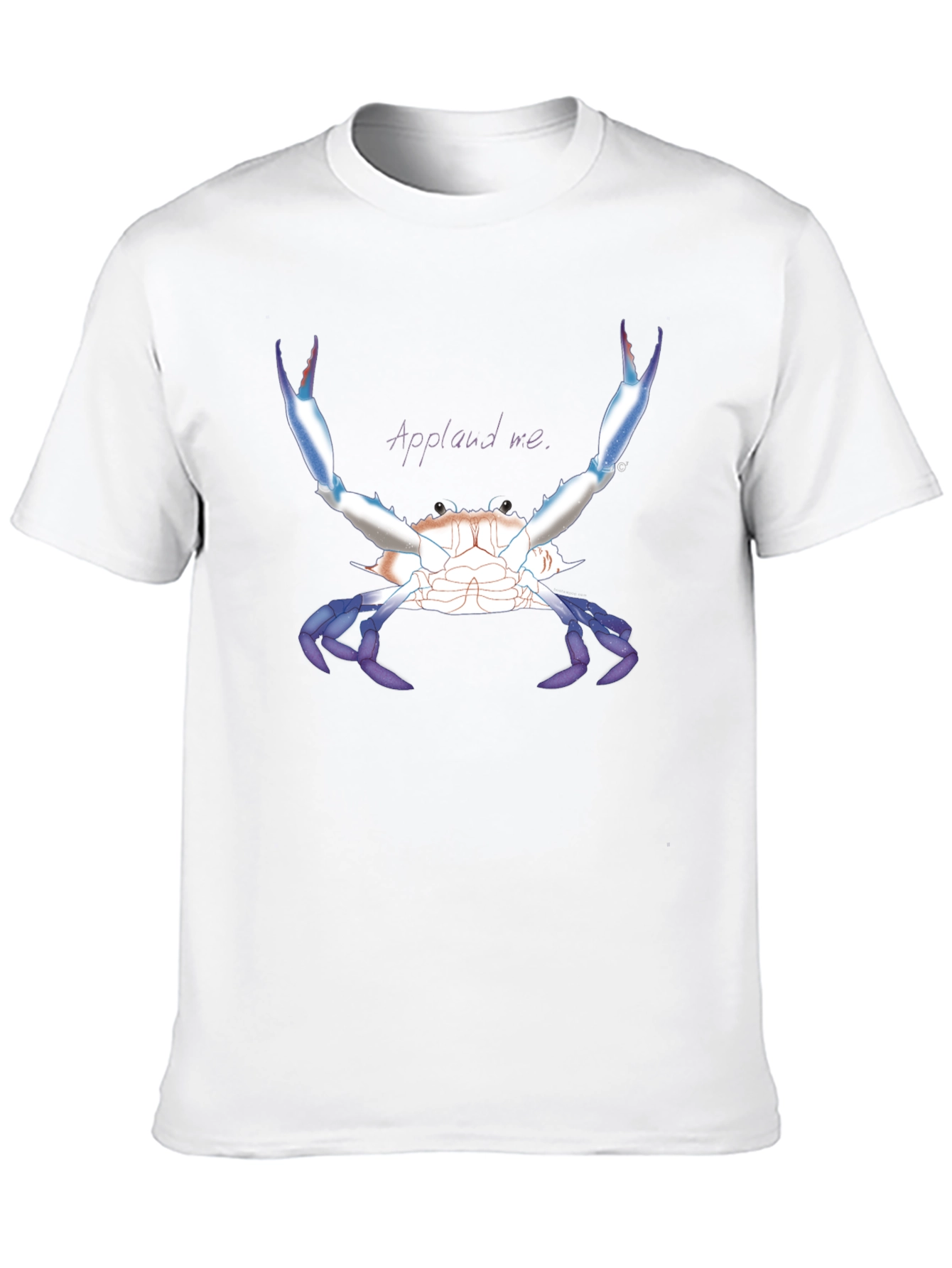 Applaud Me Crab Graphic Tee - Black Unisex T-Shirt