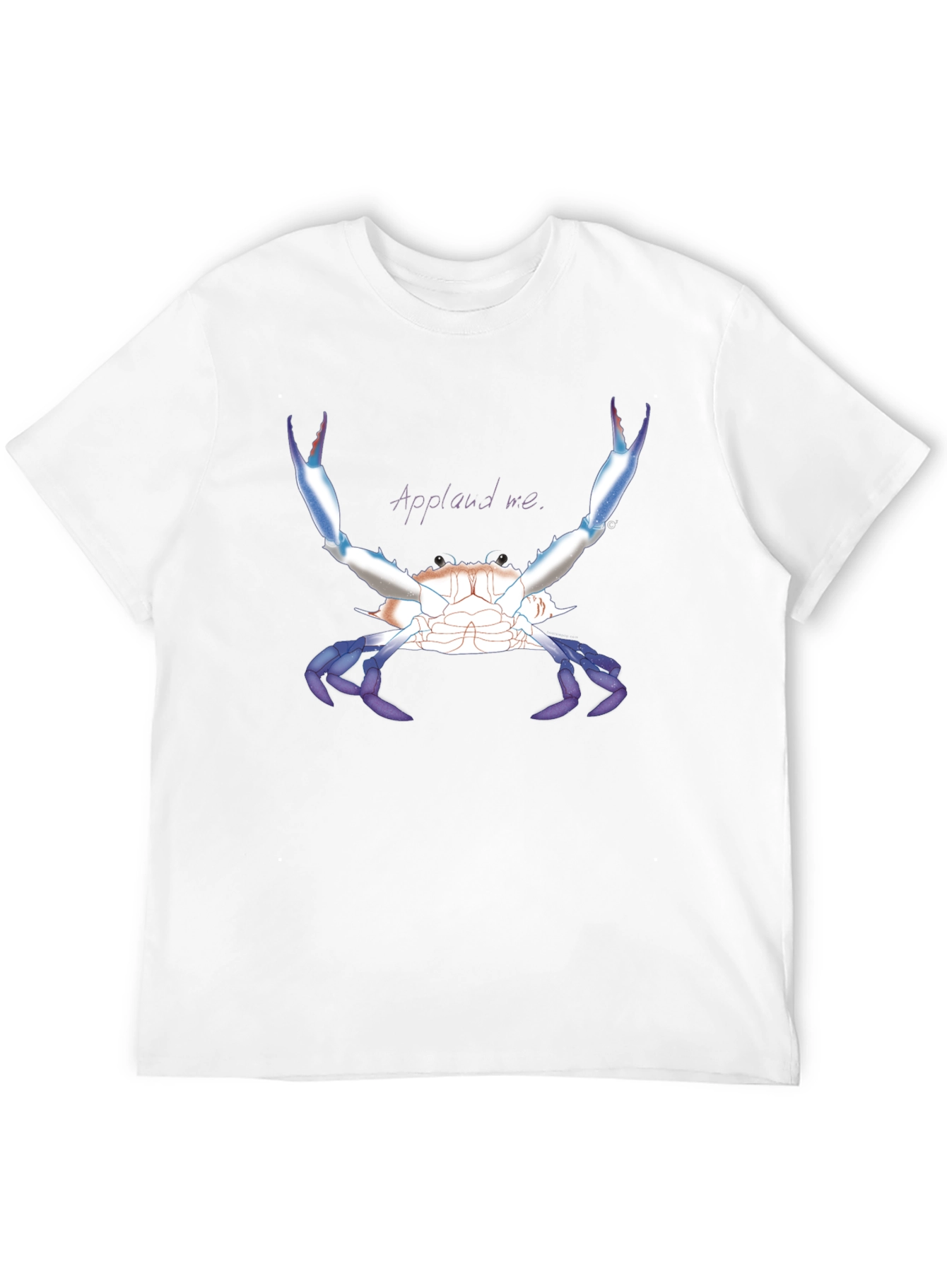 Applaud Me Crab Graphic Tee - Black Unisex T-Shirt