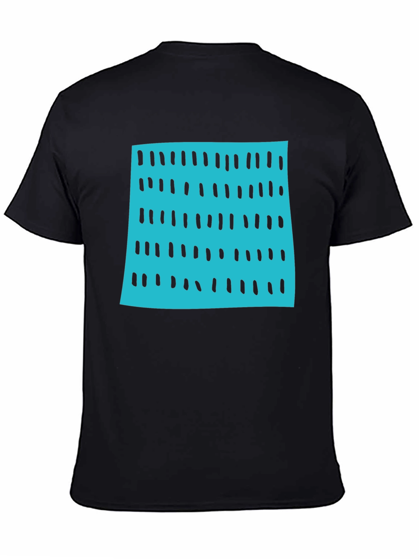 Modern Blue & Black Pattern Tee