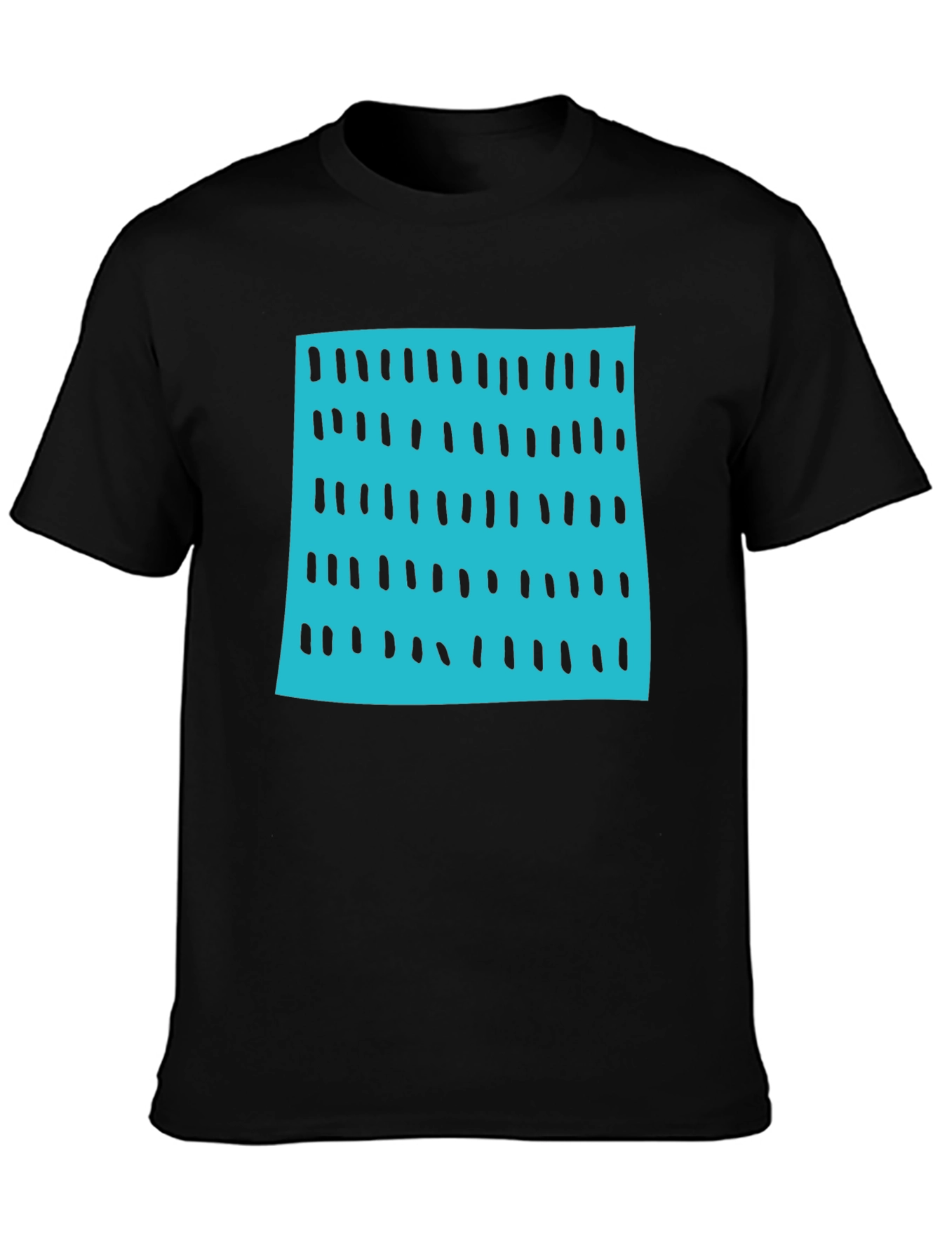 Modern Blue & Black Pattern Tee