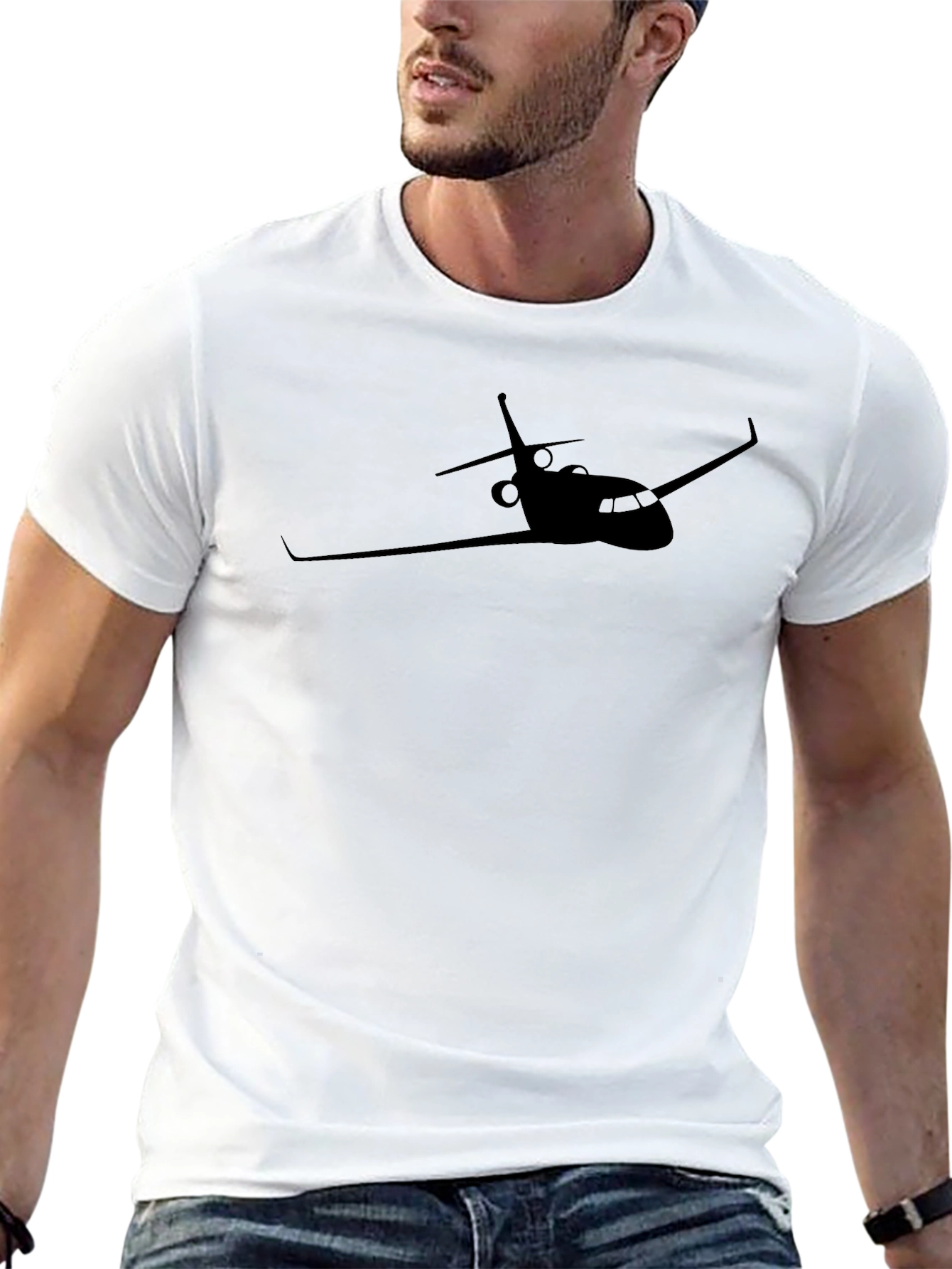Aircraft Graphic Tee - Black